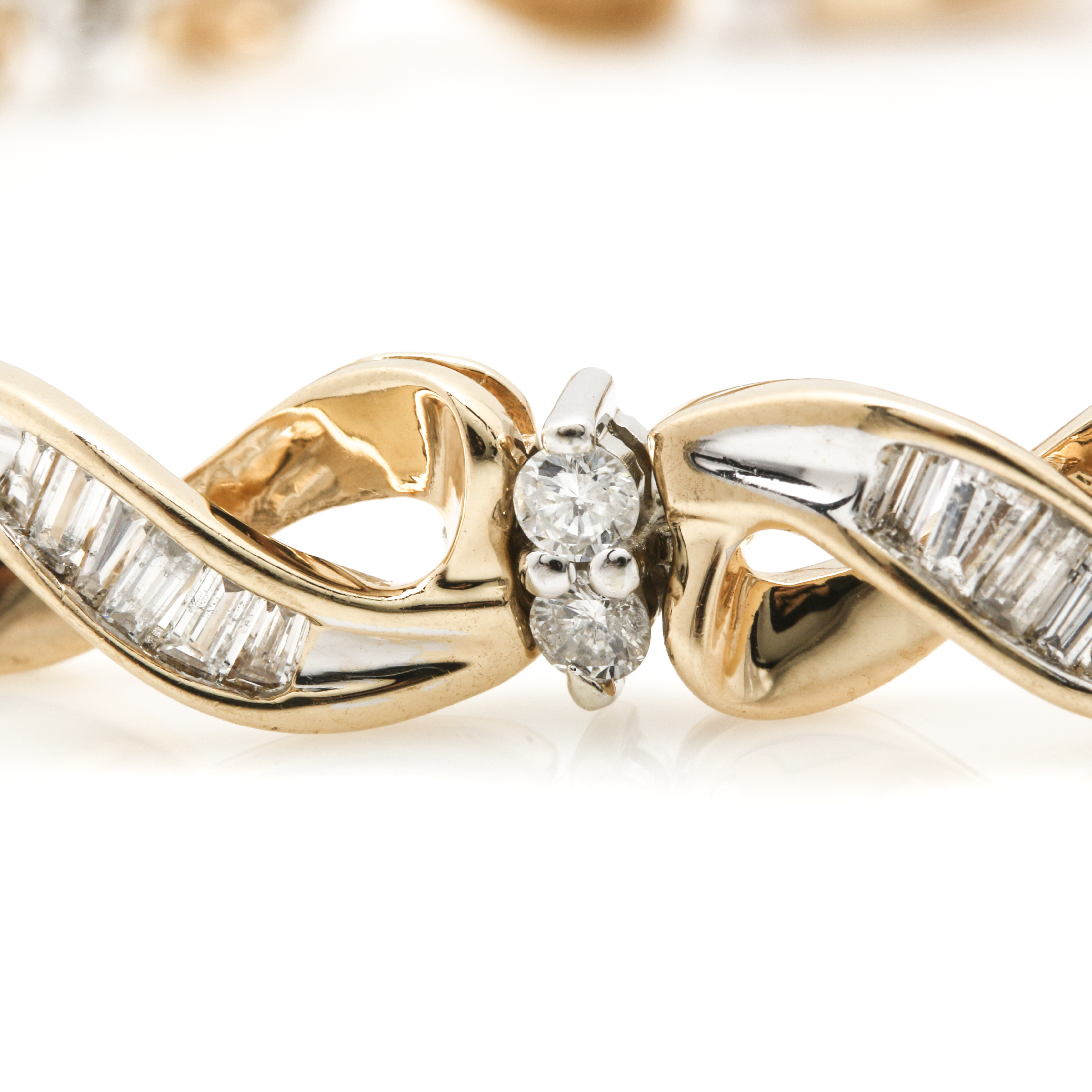 14K Two Tone Gold 2.36 CTW Tennis Bracelet