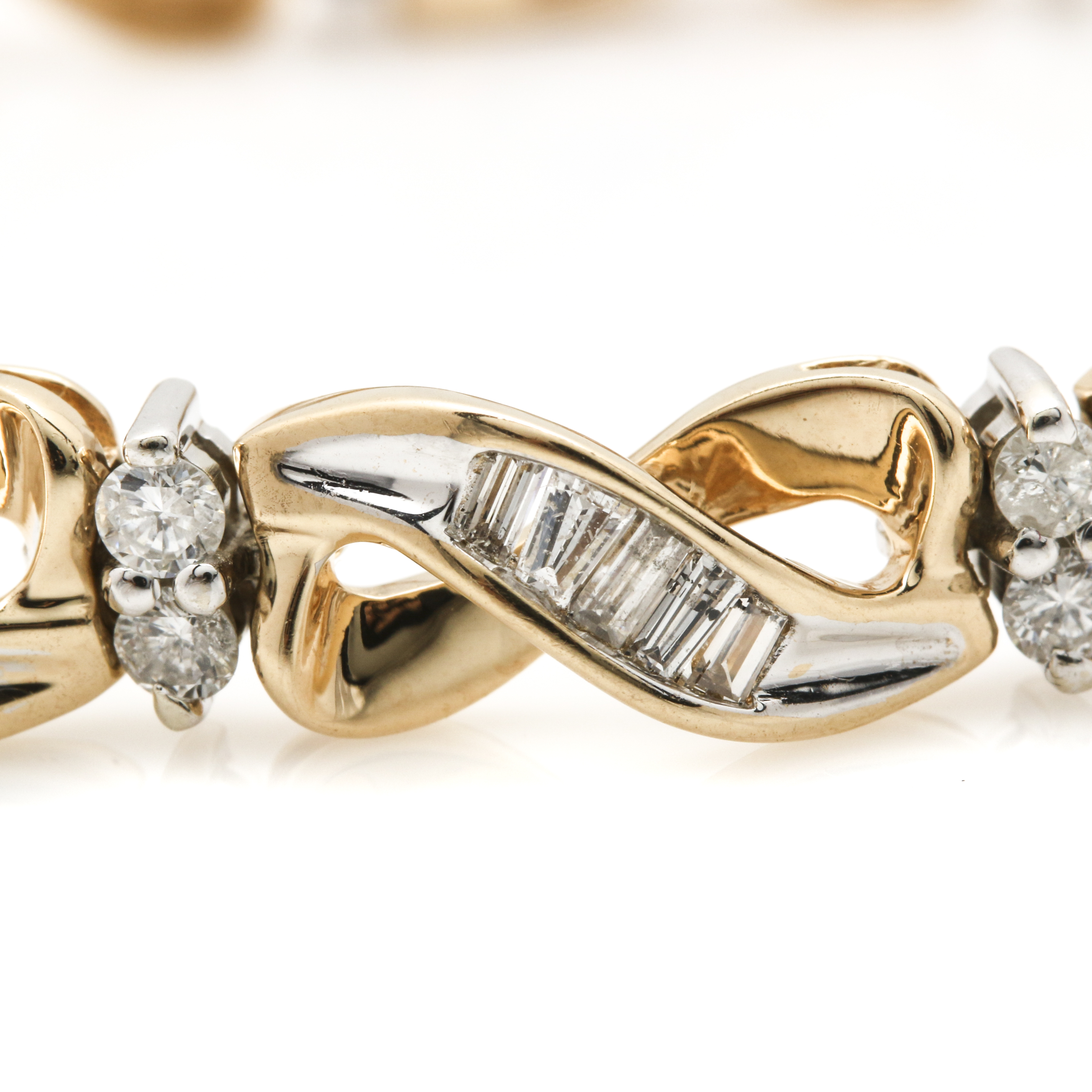 14K Two Tone Gold 2.36 CTW Tennis Bracelet