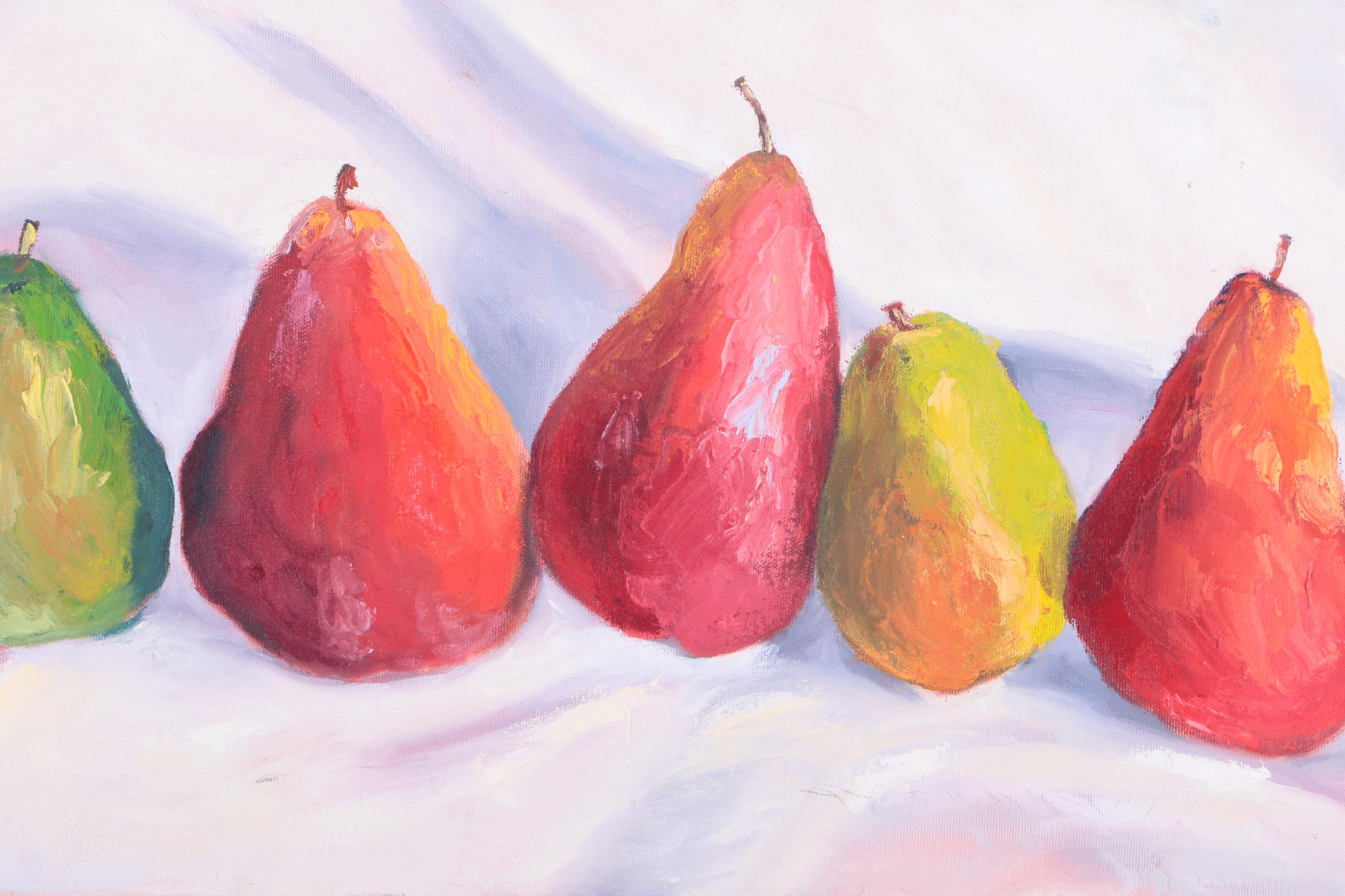 Lara Lord Oil on Canvas Painting of Pears
