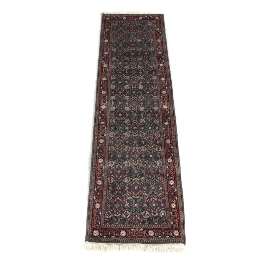 Hand-Knotted Persian Bijar Carpet Runner