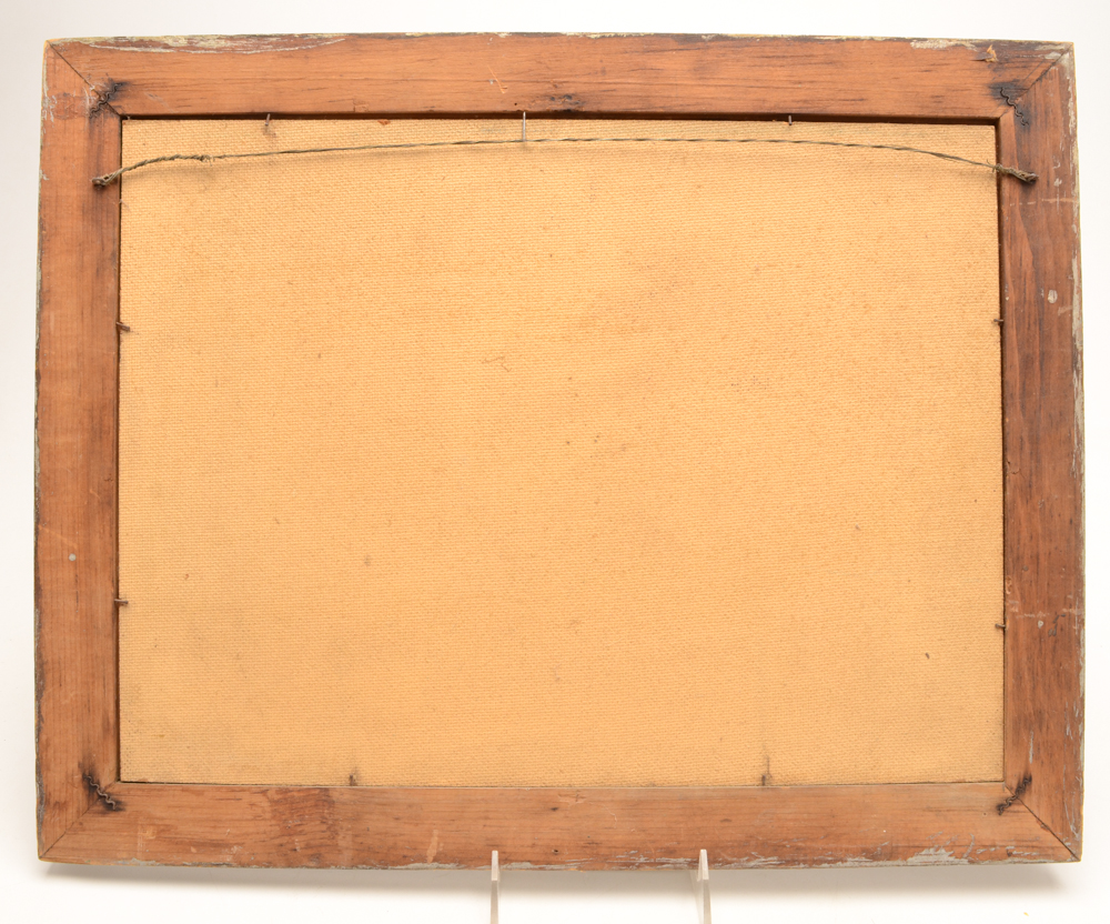 R.M. Hahn Oil Painting of a Winter Landscape