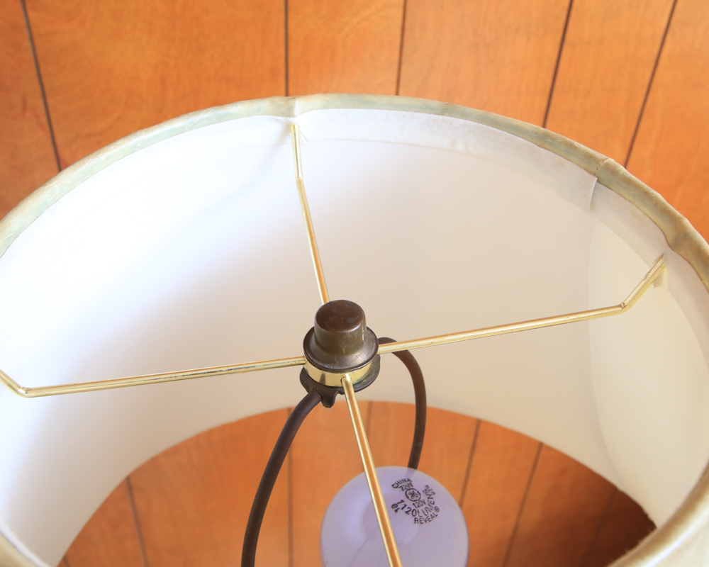 Floor Lamp With Glass Table and Lantern Base