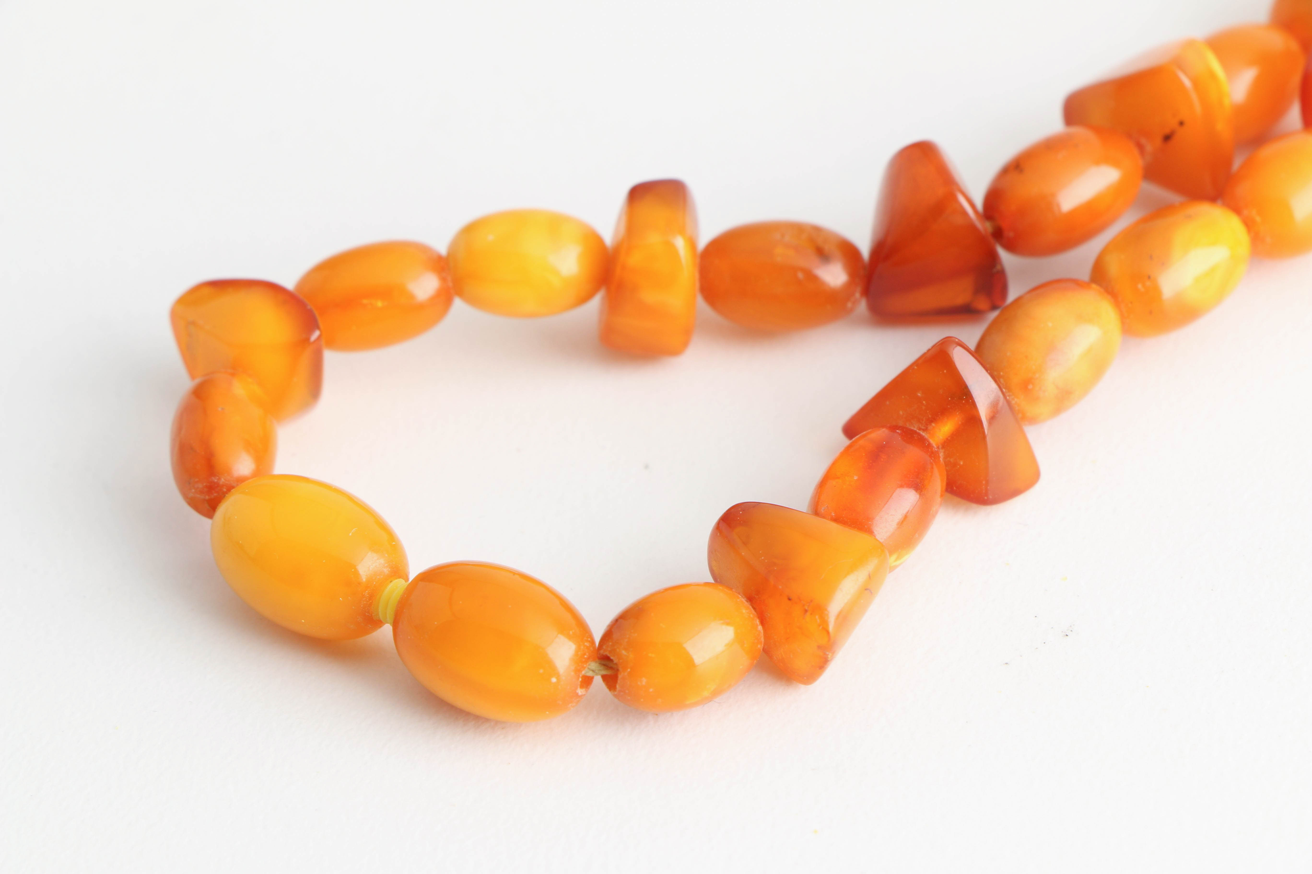 Rope Length Amber Necklace
