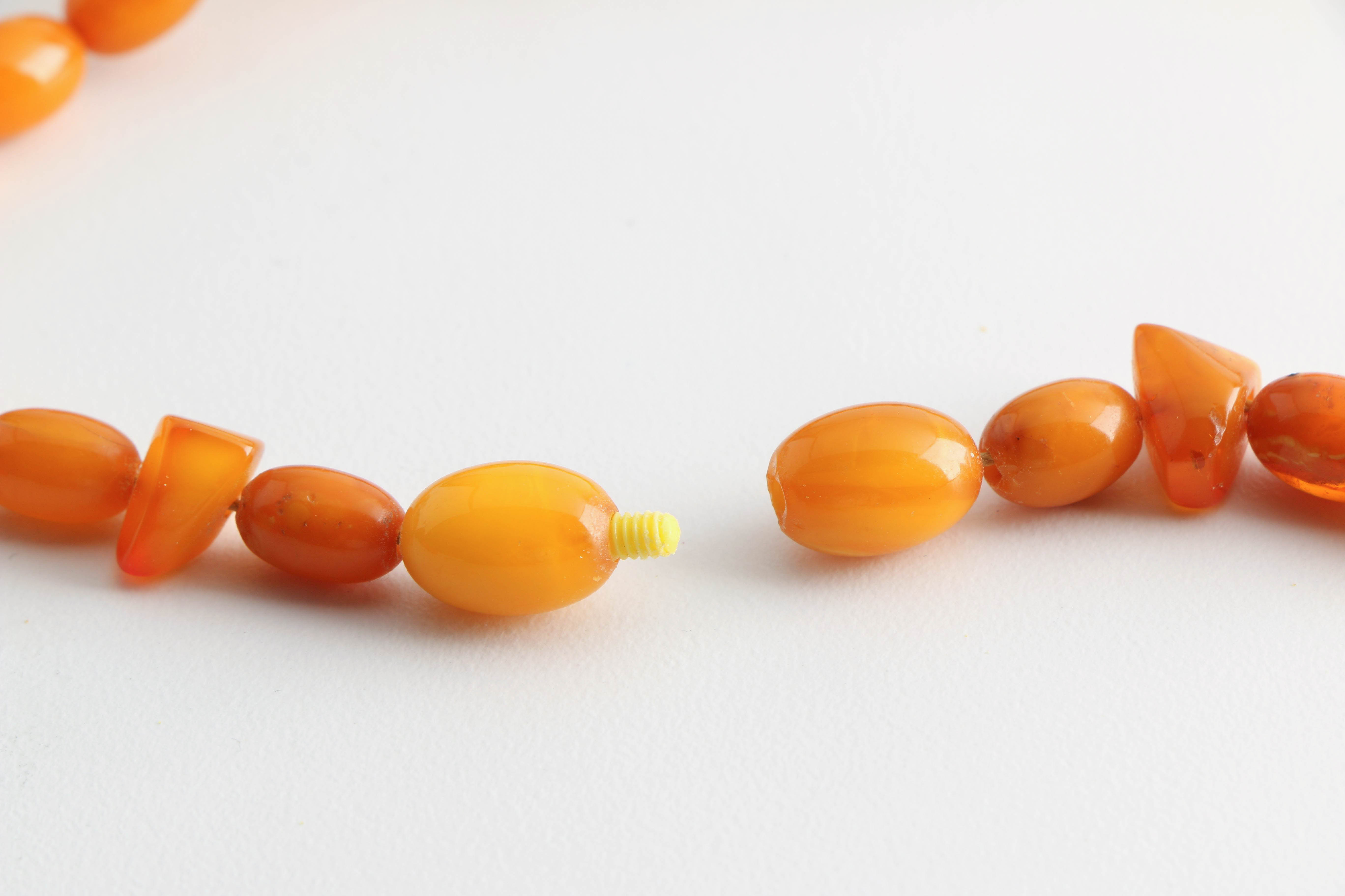 Rope Length Amber Necklace