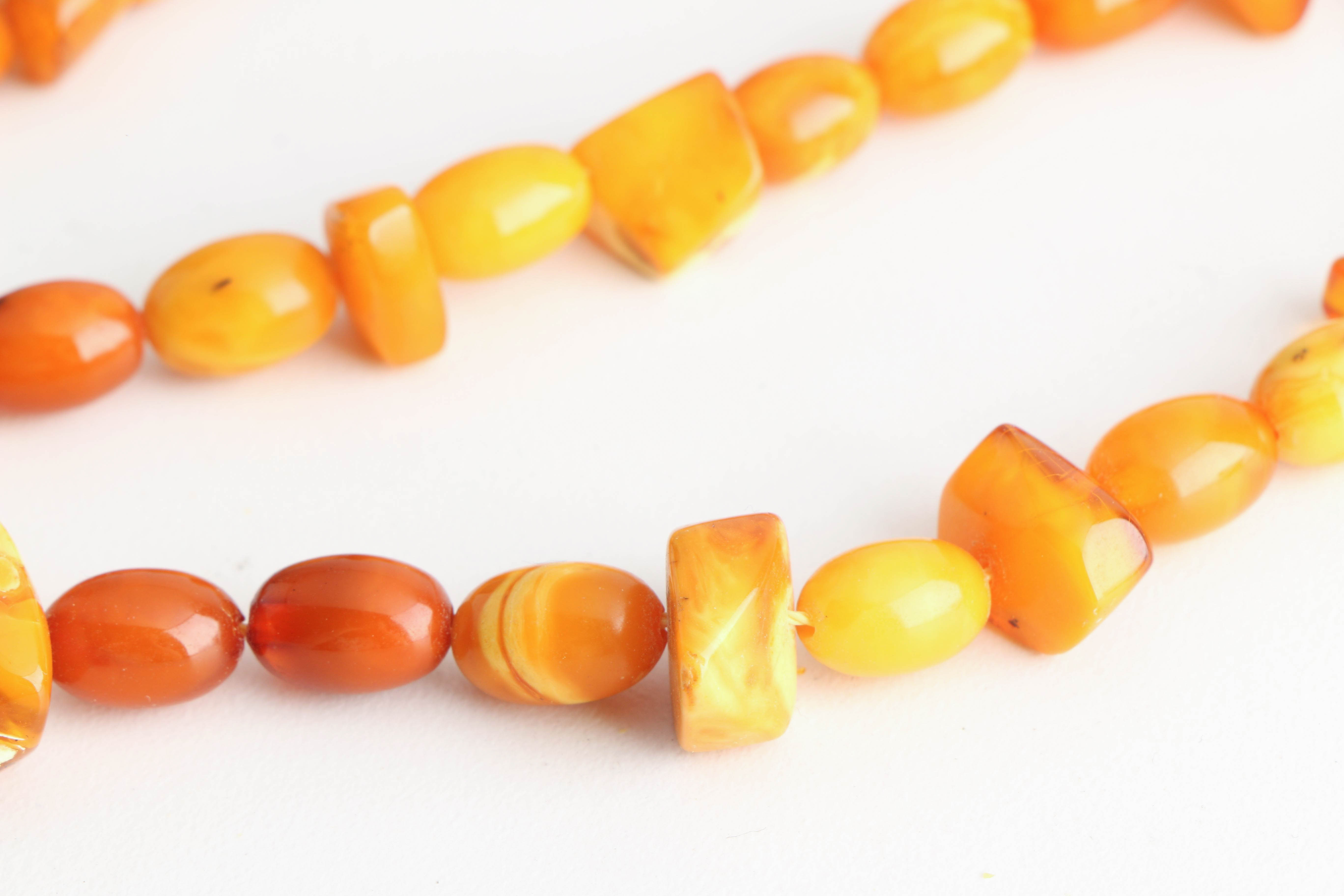Rope Length Amber Necklace