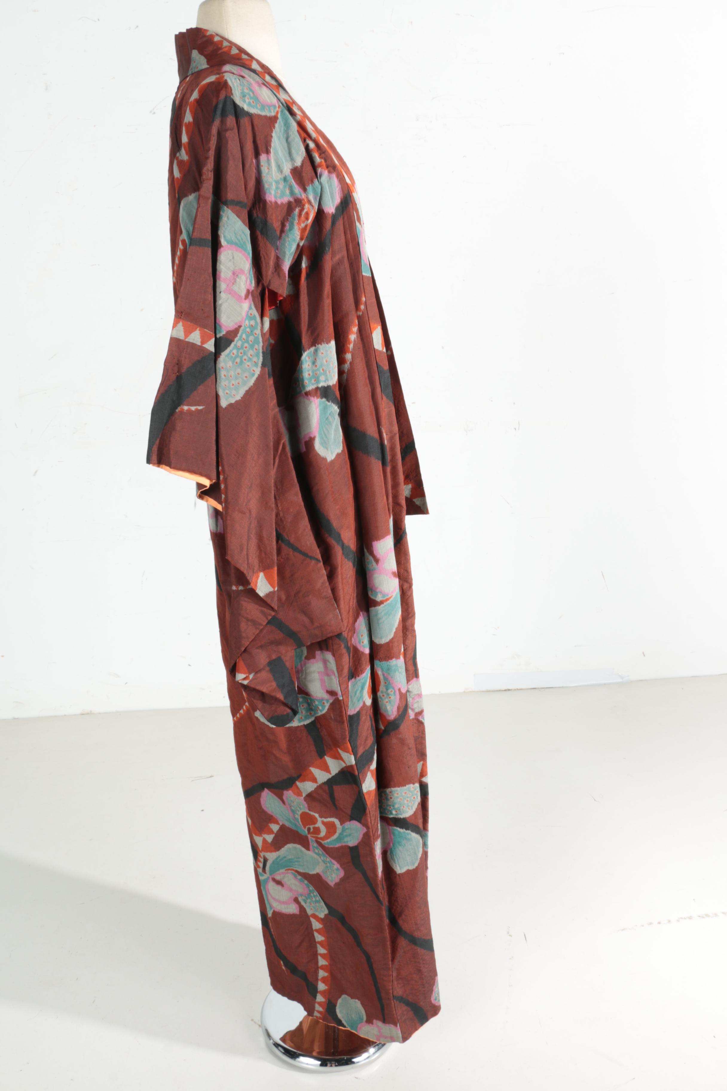 Vintage Silk Floral Kimono