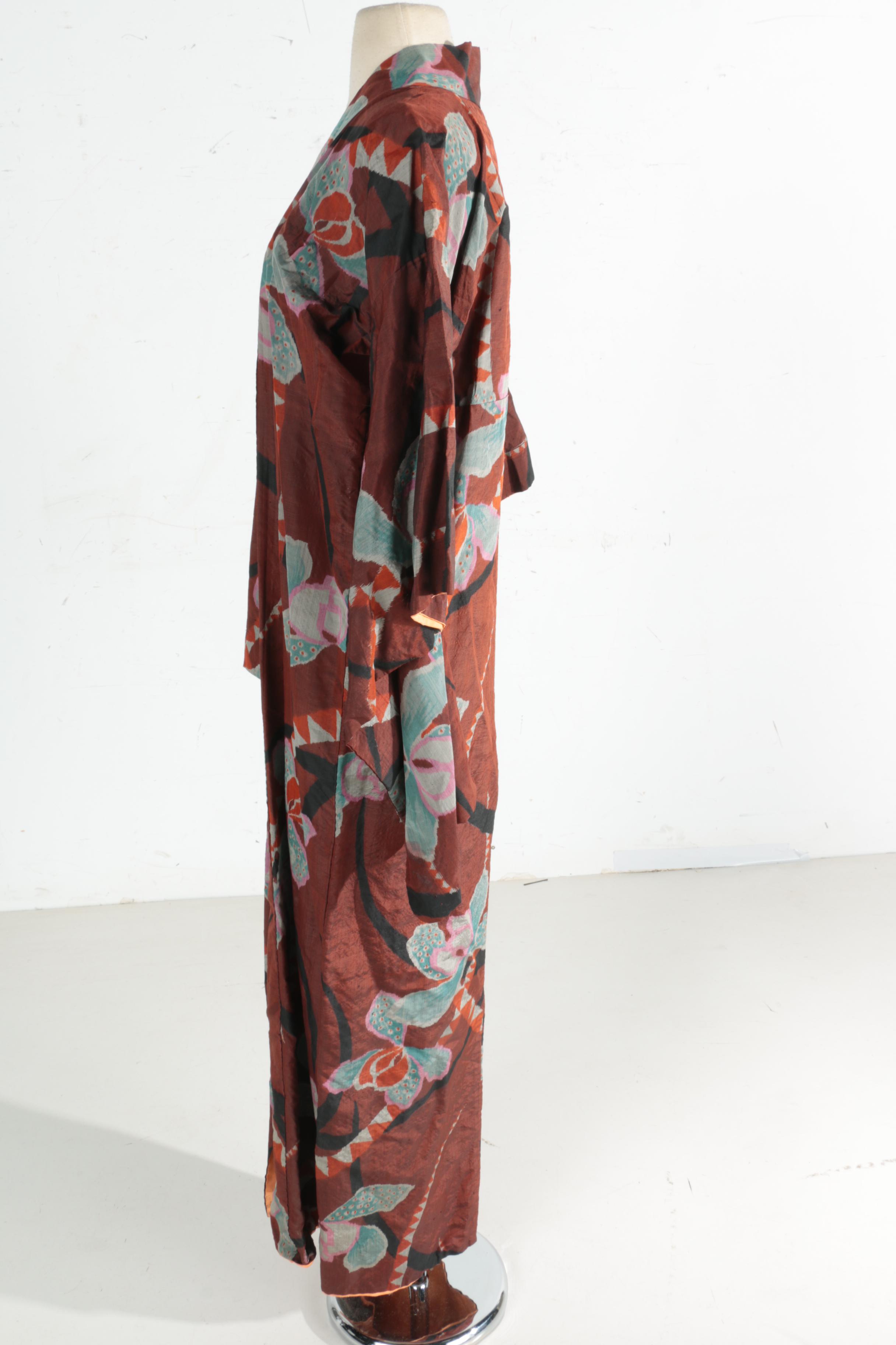 Vintage Silk Floral Kimono