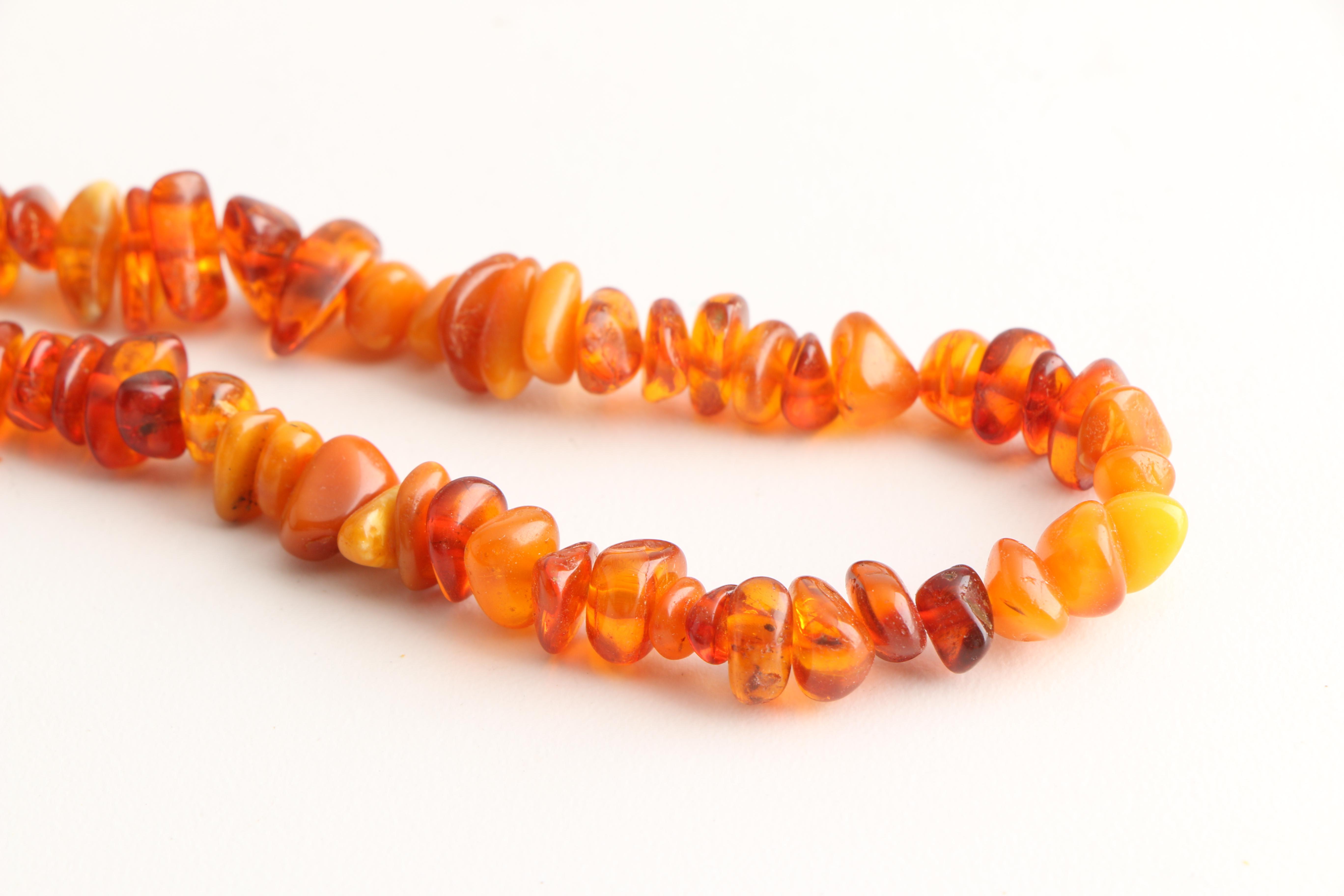 Pair of Amber Beaded Necklaces