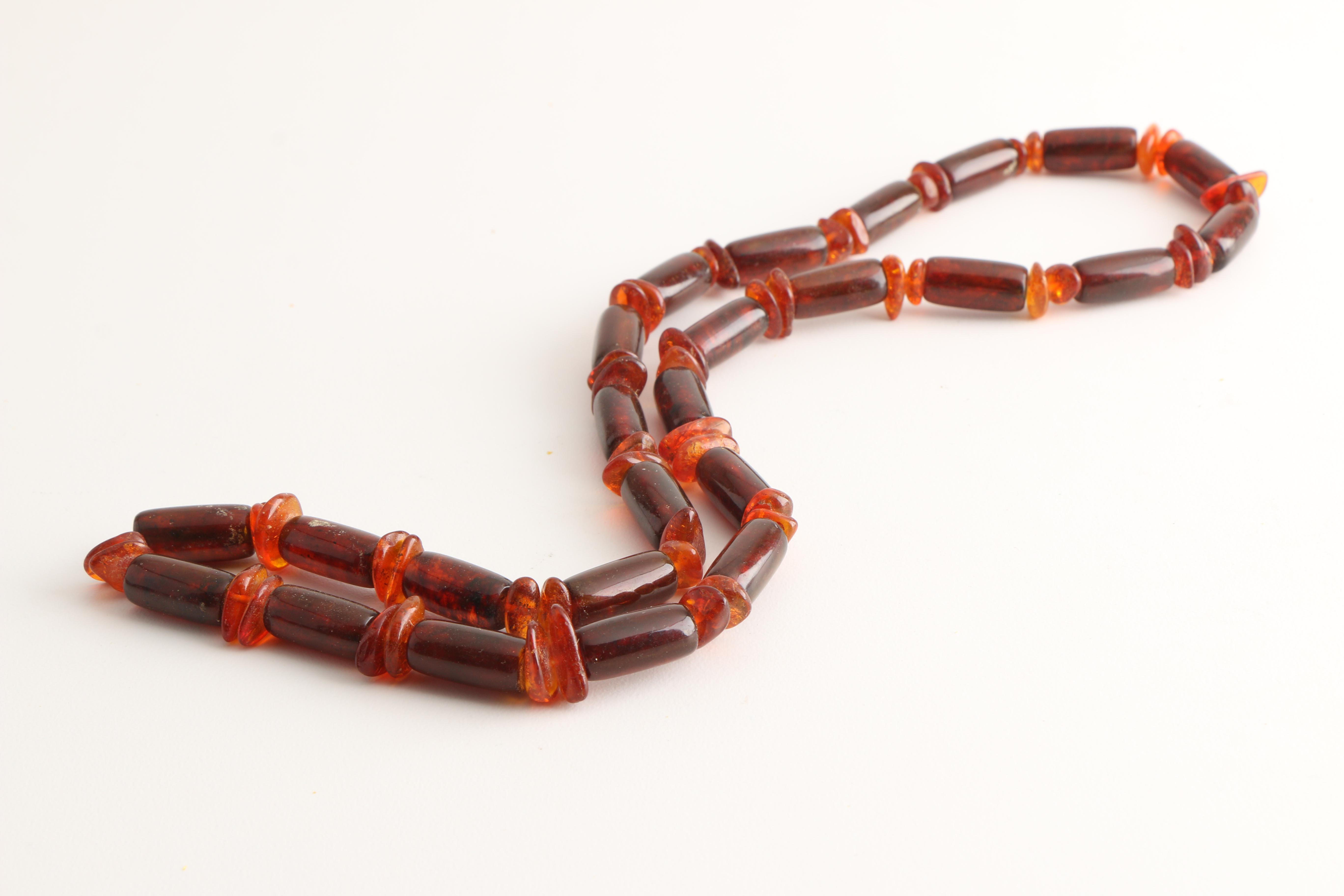 Pair of Amber Beaded Necklaces