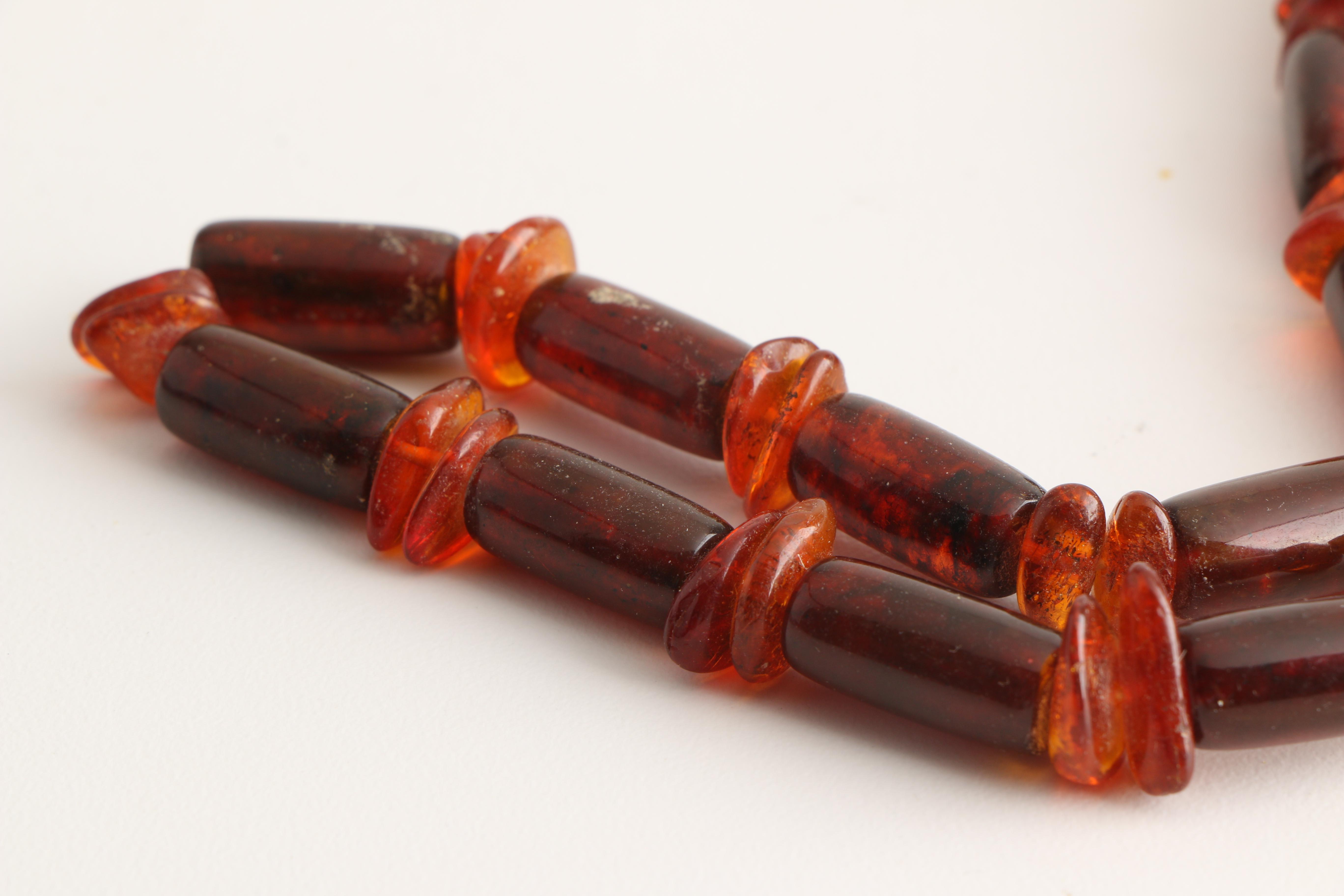 Pair of Amber Beaded Necklaces