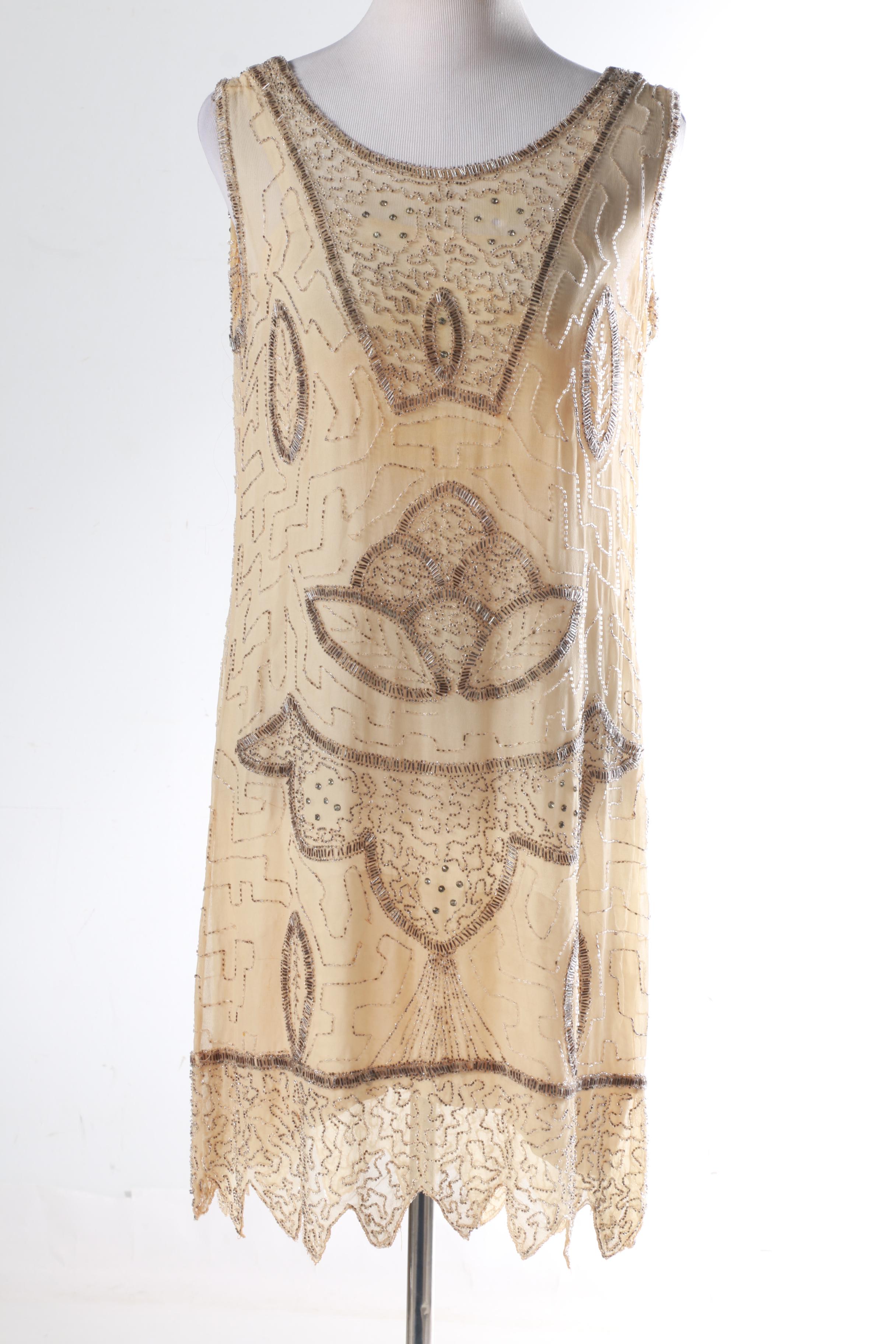 1920s Vintage Beaded Dress