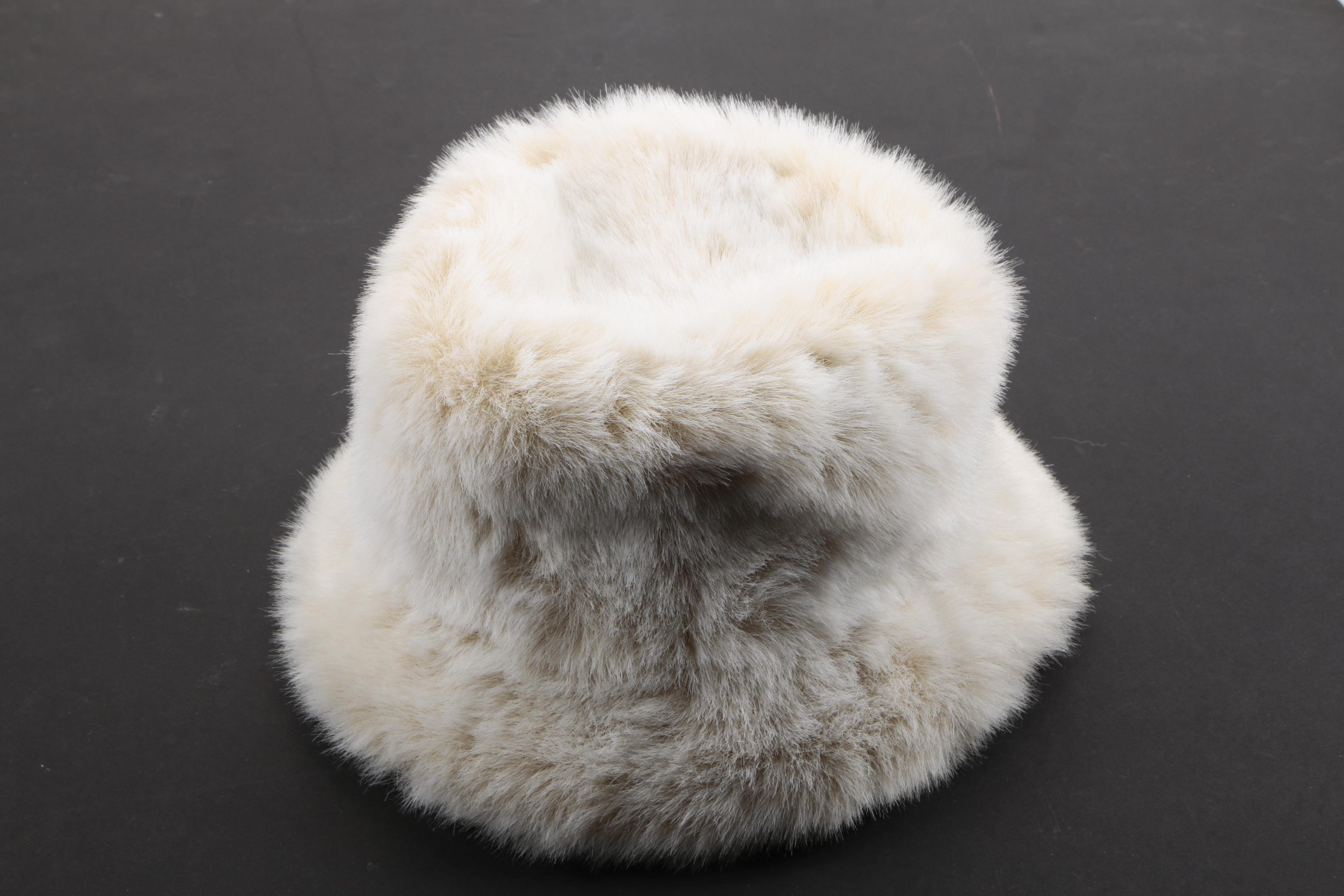 Women's Hats Including Mink Fur and Faux Fur Pieces