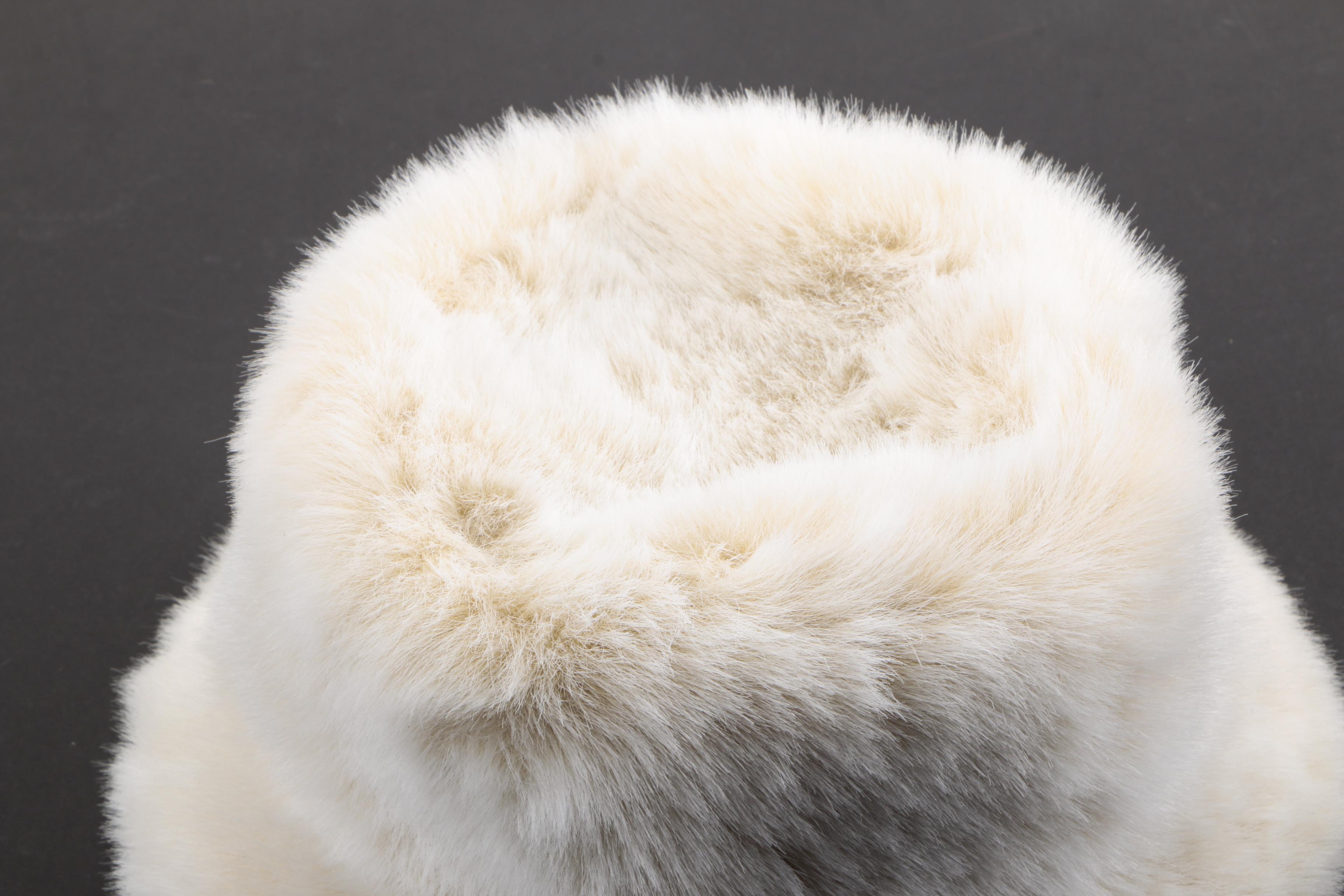 Women's Hats Including Mink Fur and Faux Fur Pieces