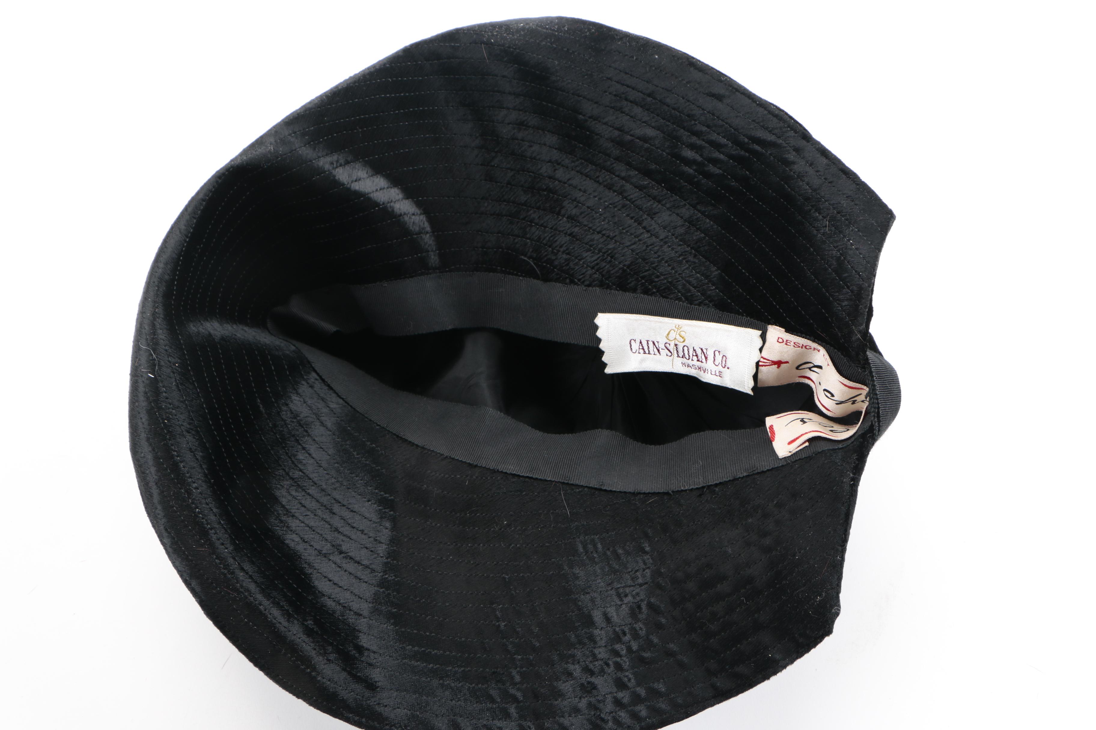 Women's Hats Including Mink Fur and Faux Fur Pieces