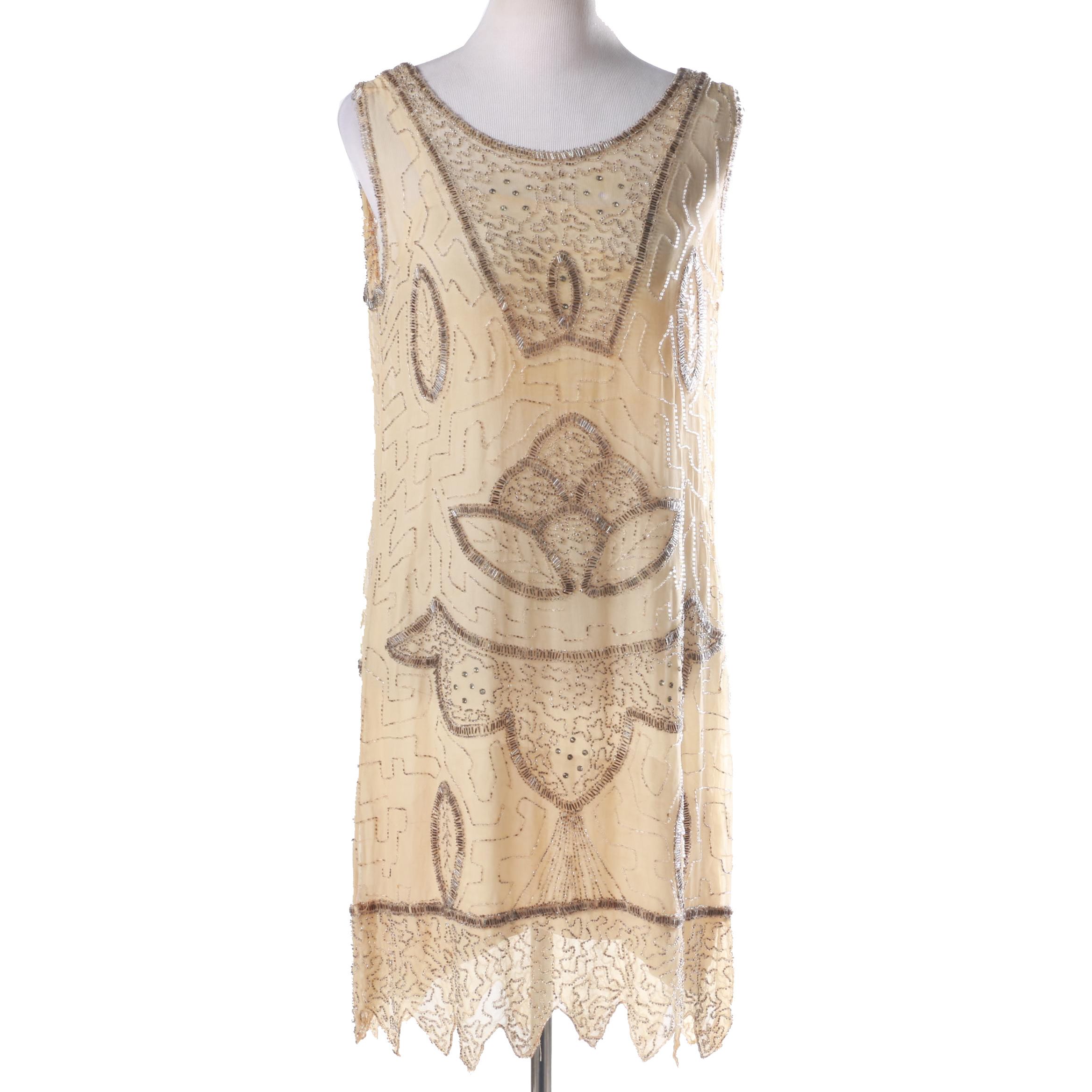 1920s Vintage Beaded Dress