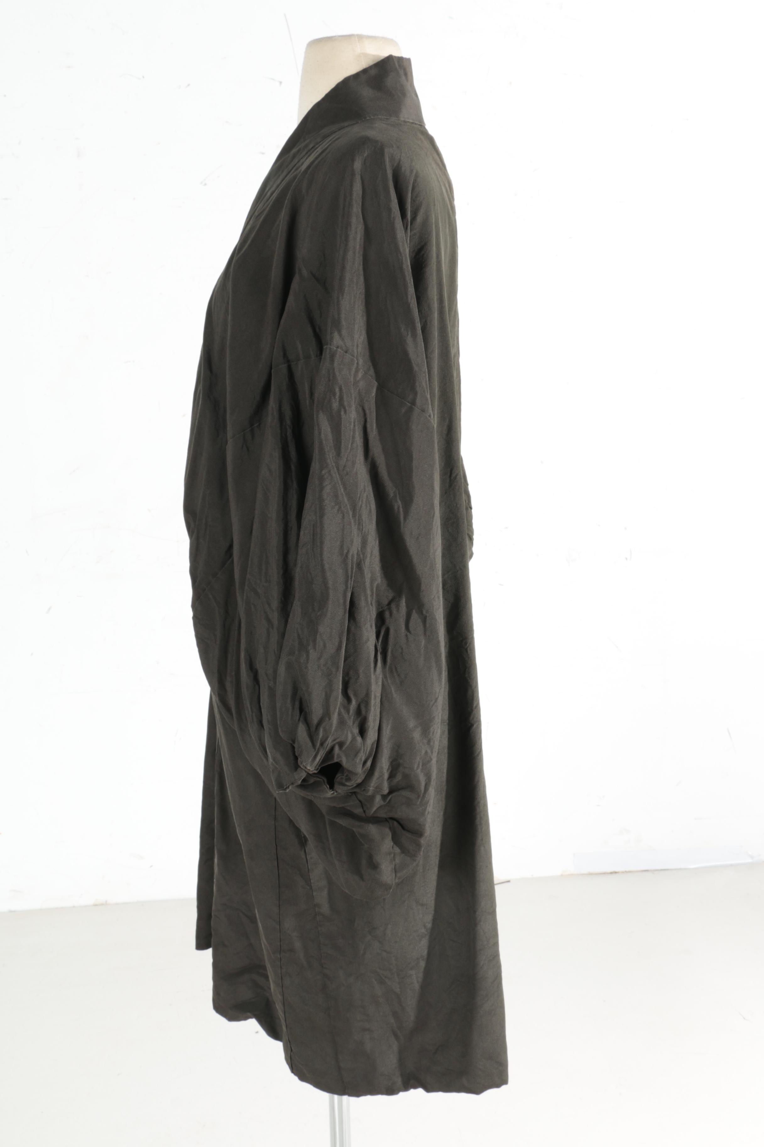 Asian Inspired Black Silk and Crepe Kimonos