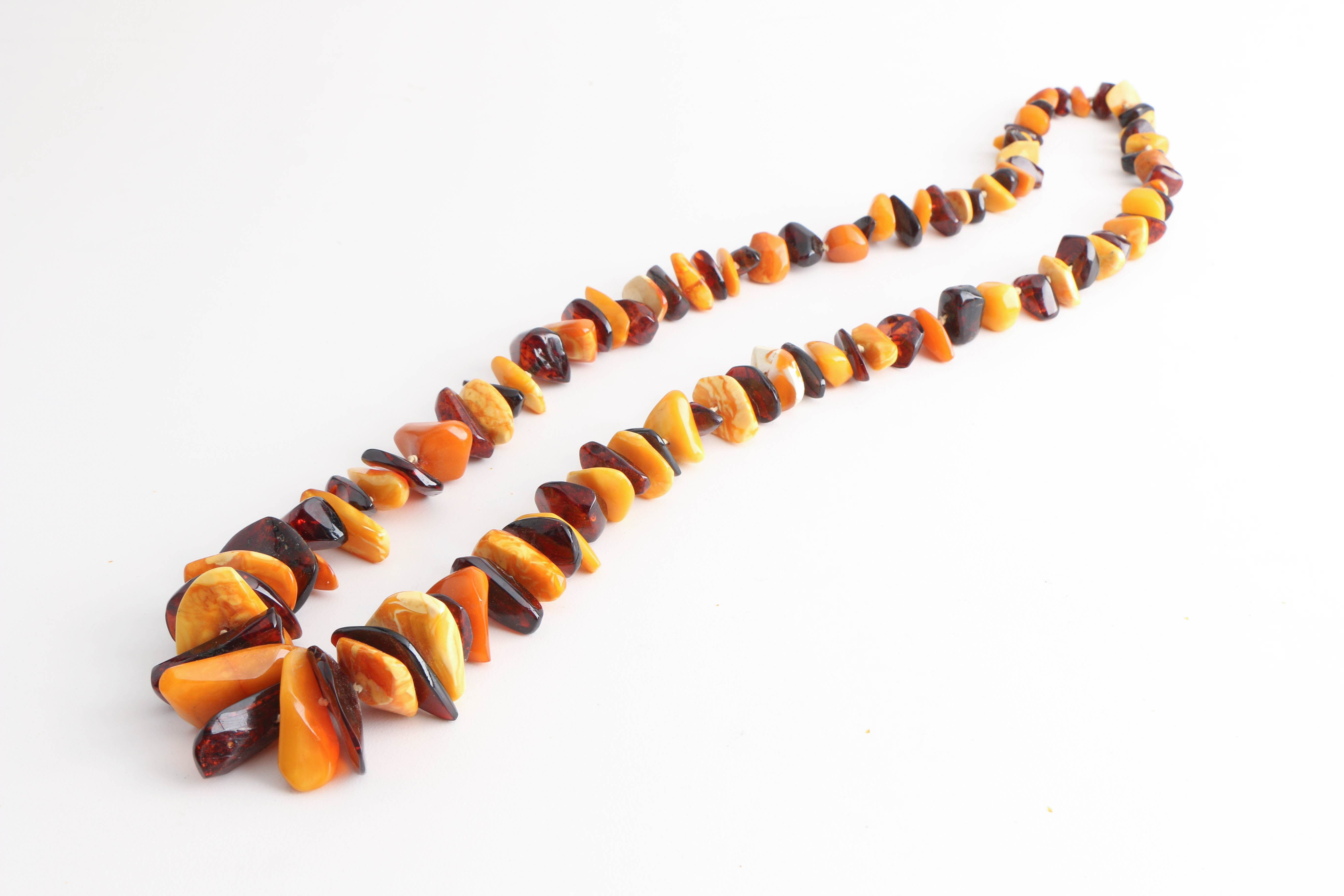 Pair of Amber Beaded Necklaces