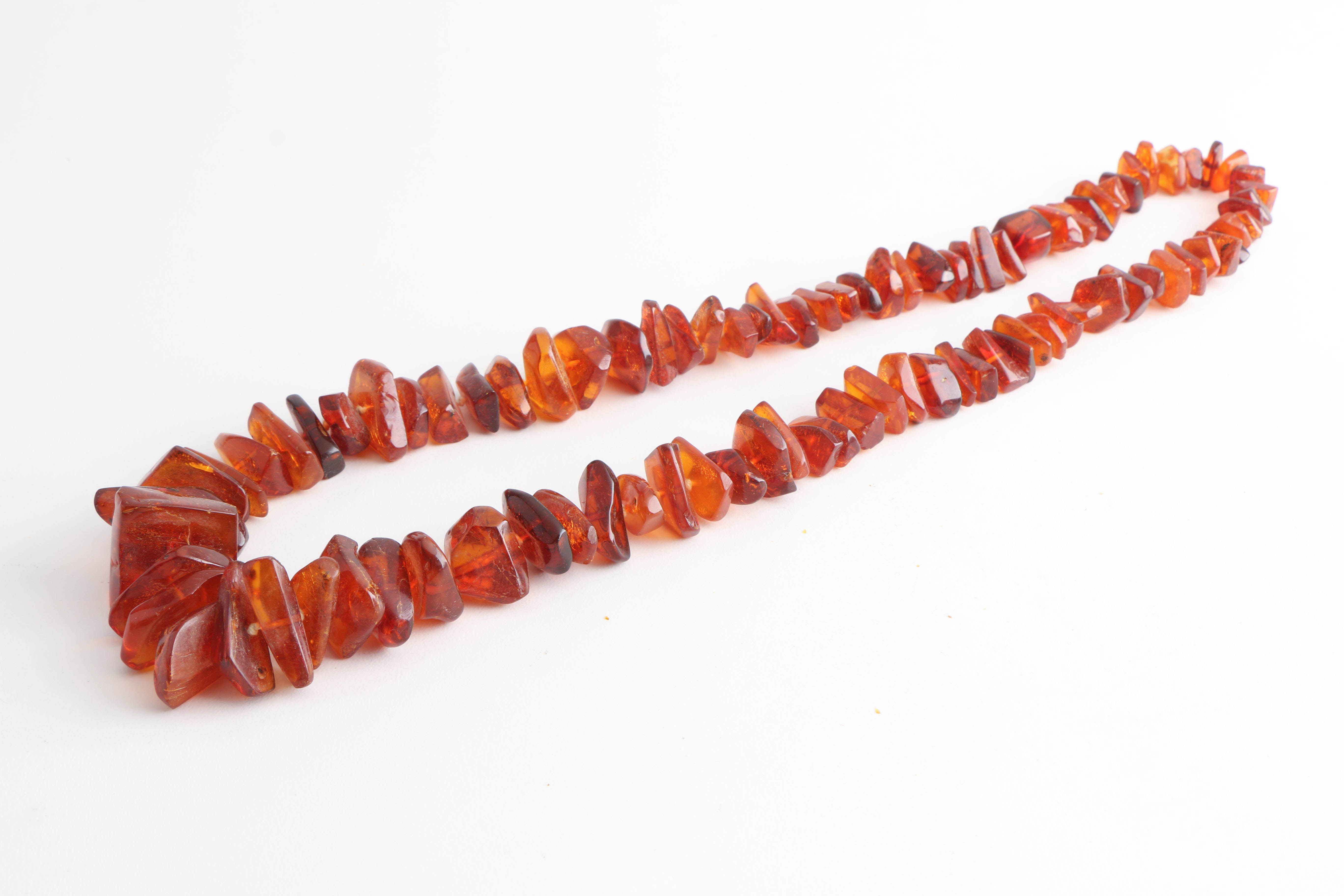 Pair of Amber Beaded Necklaces