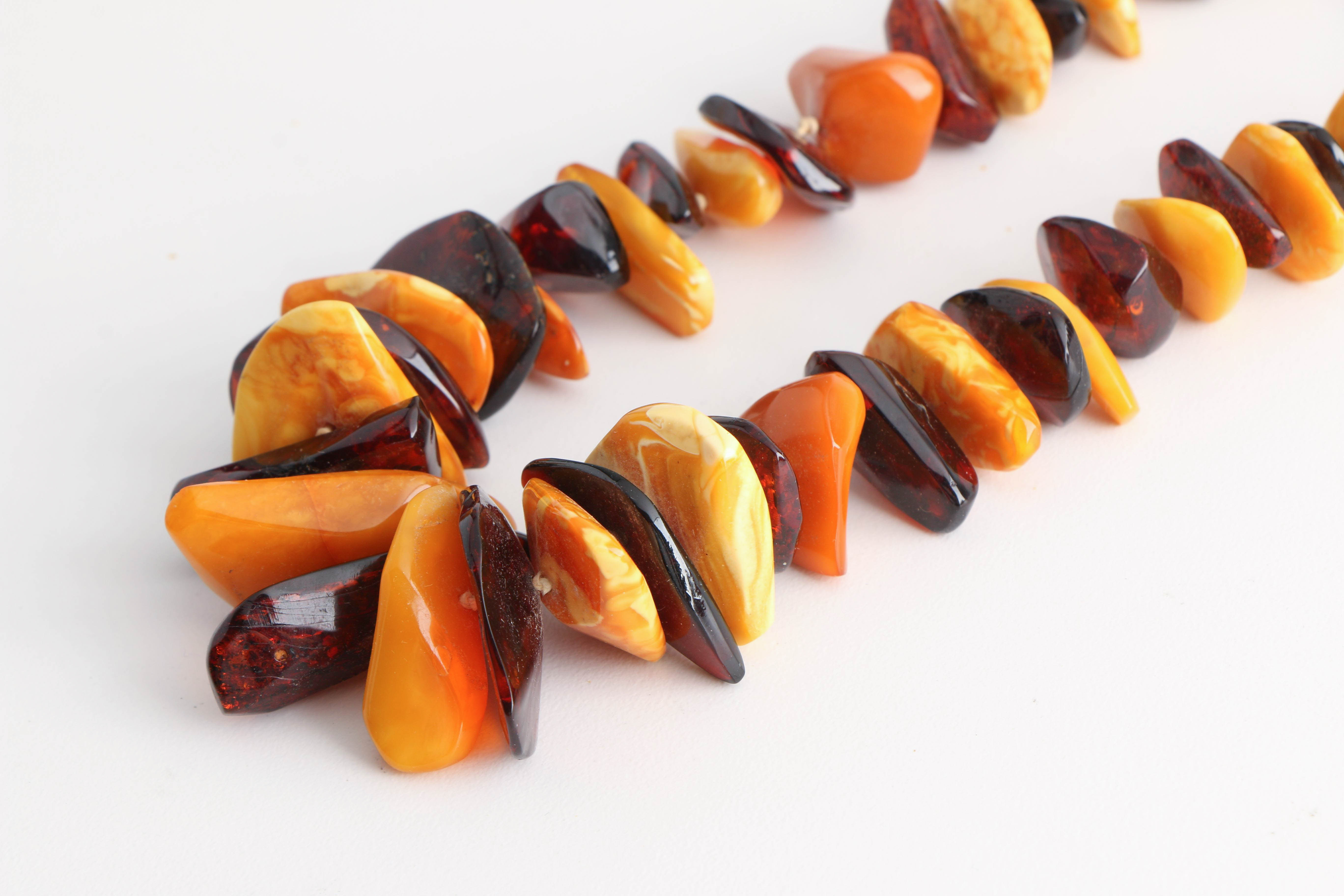 Pair of Amber Beaded Necklaces