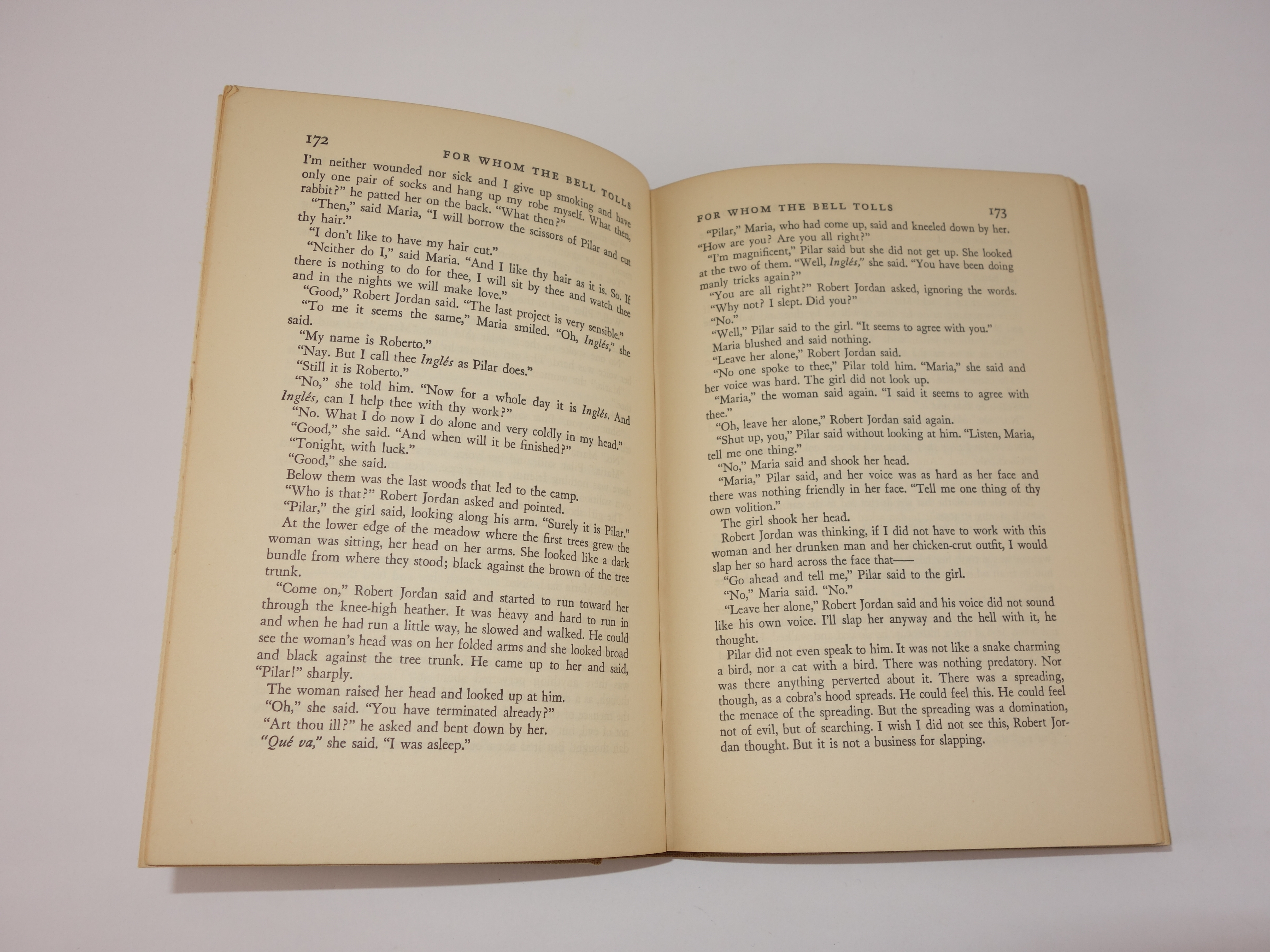 1940 "For Whom The Bell Tolls" by Ernest Hemingway