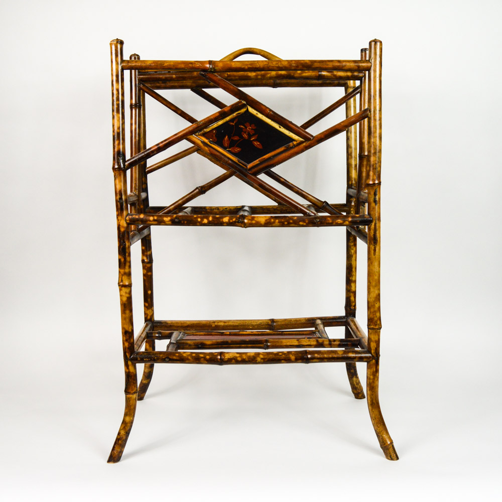 Victorian Magazine Rack in Scorched Bamboo