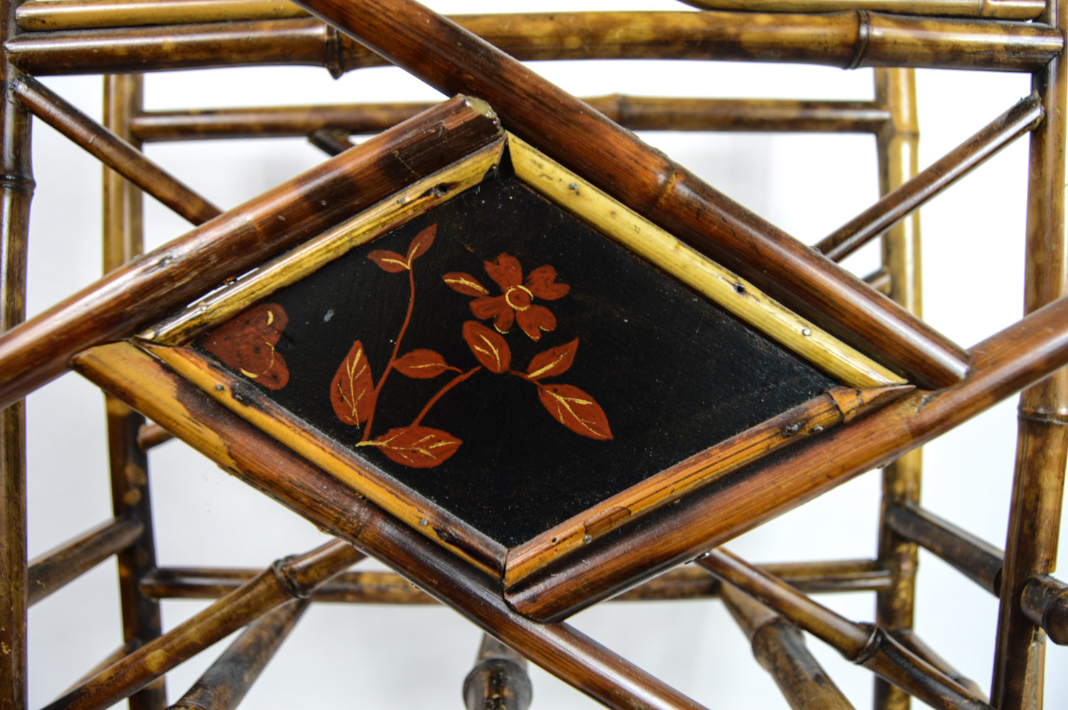 Victorian Magazine Rack in Scorched Bamboo