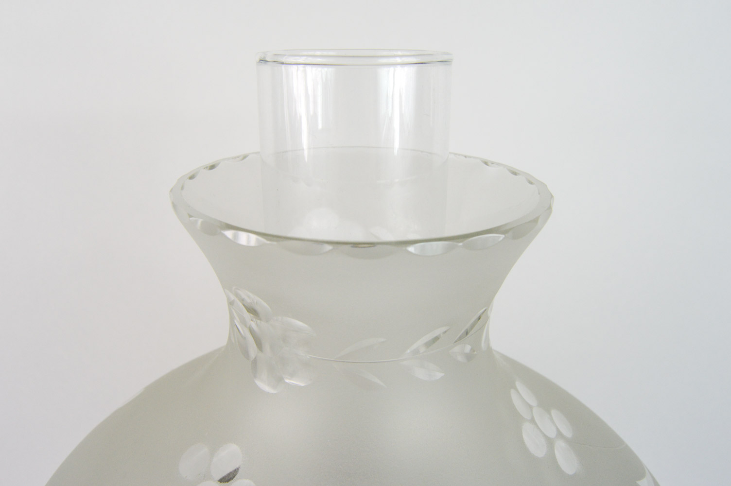 Antique Astral Table Lamp with Cut Crystal Lustres