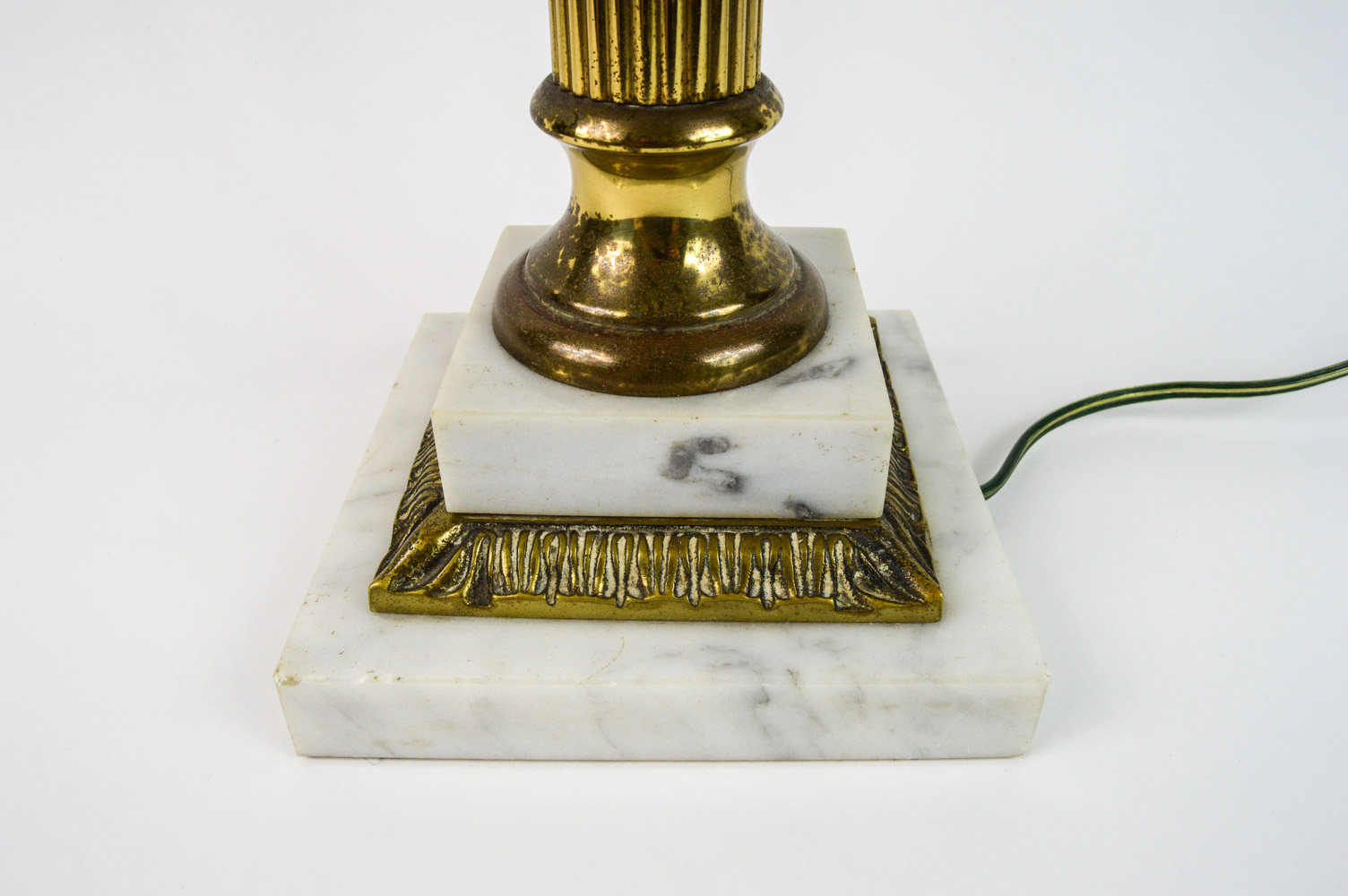 Antique Astral Table Lamp with Cut Crystal Lustres