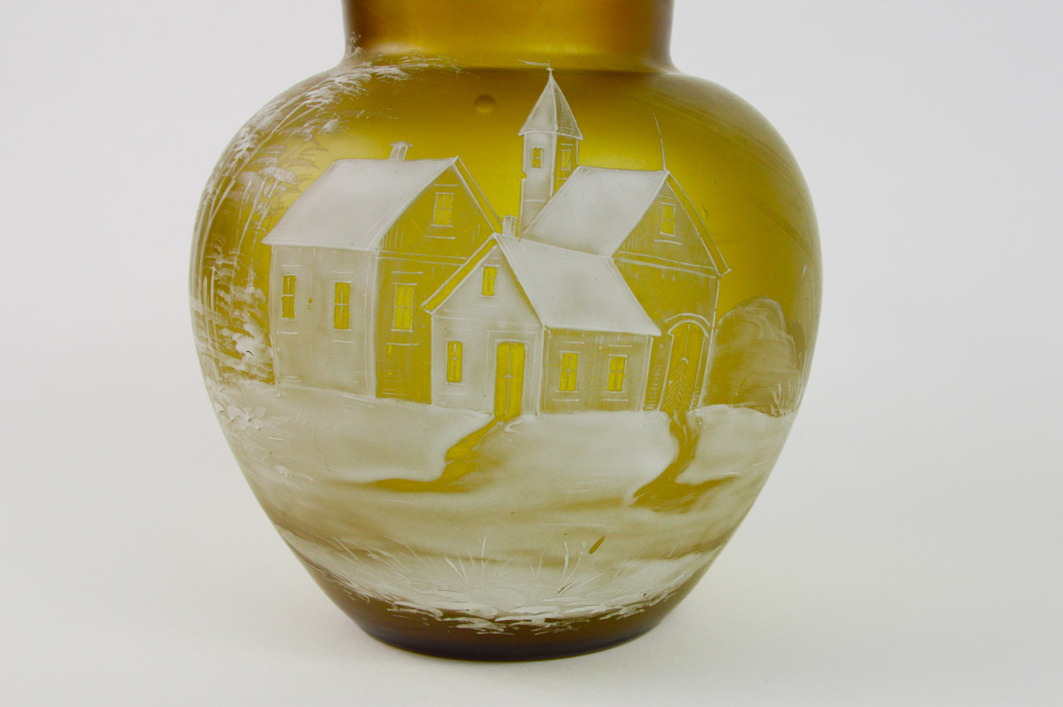 Florentine Cameo Art Glass Pitcher