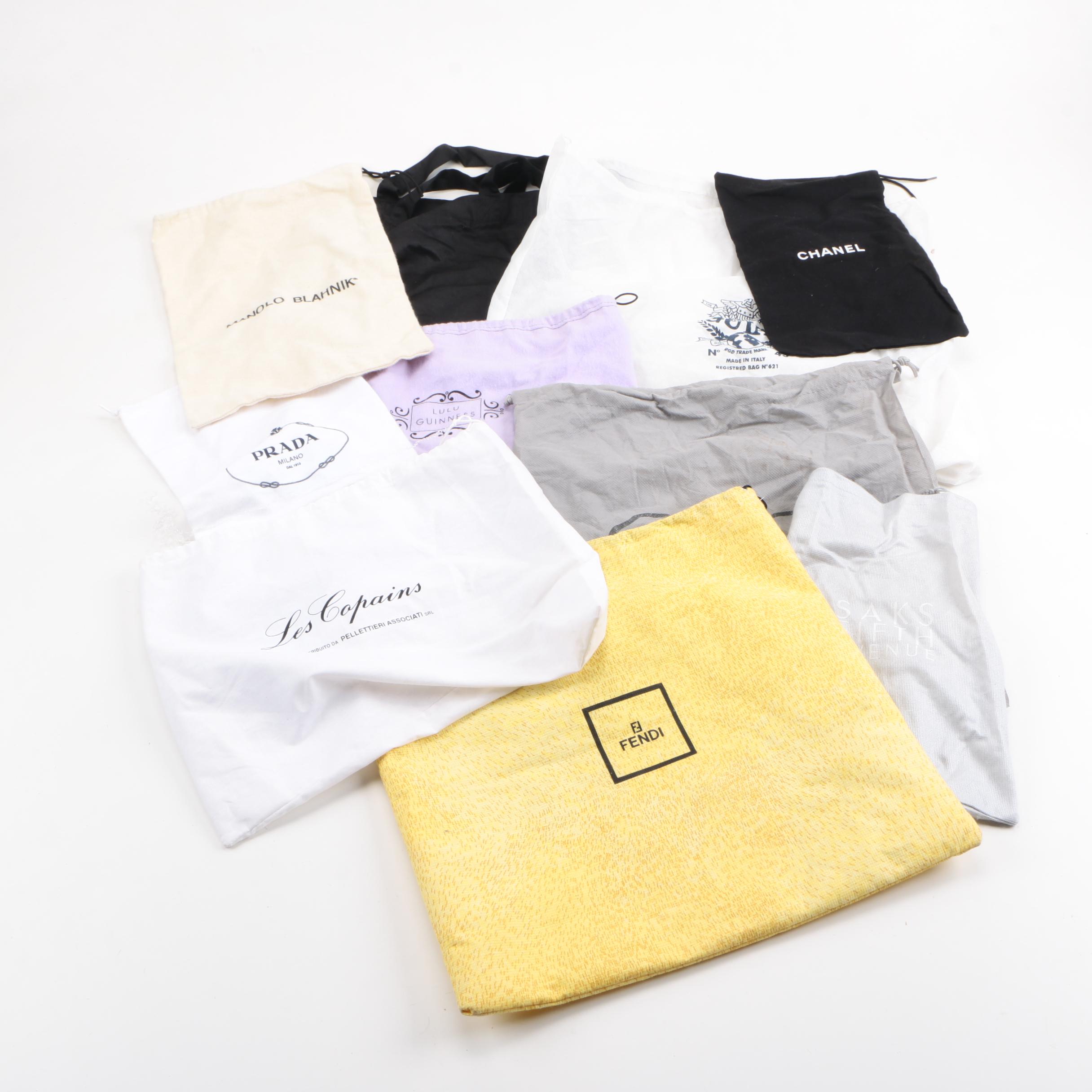 Designer Dust Bags Including Chanel and Prada