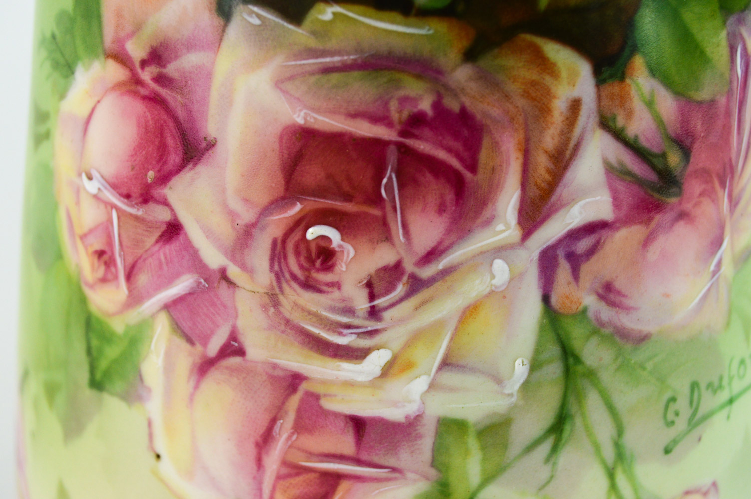 Ernst Wahliss Turn Hand Painted Porcelain Vase