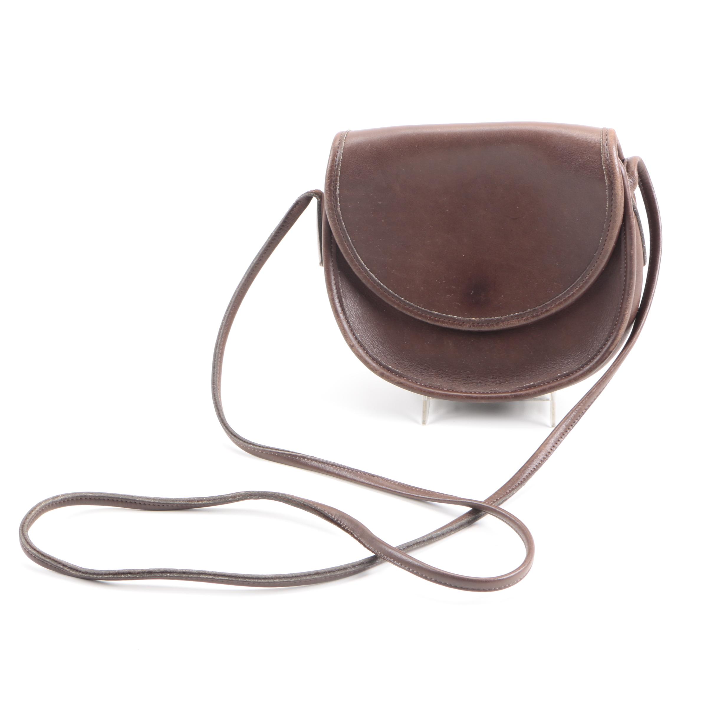 Vintage Coach Brown Leather Crossbody Bag