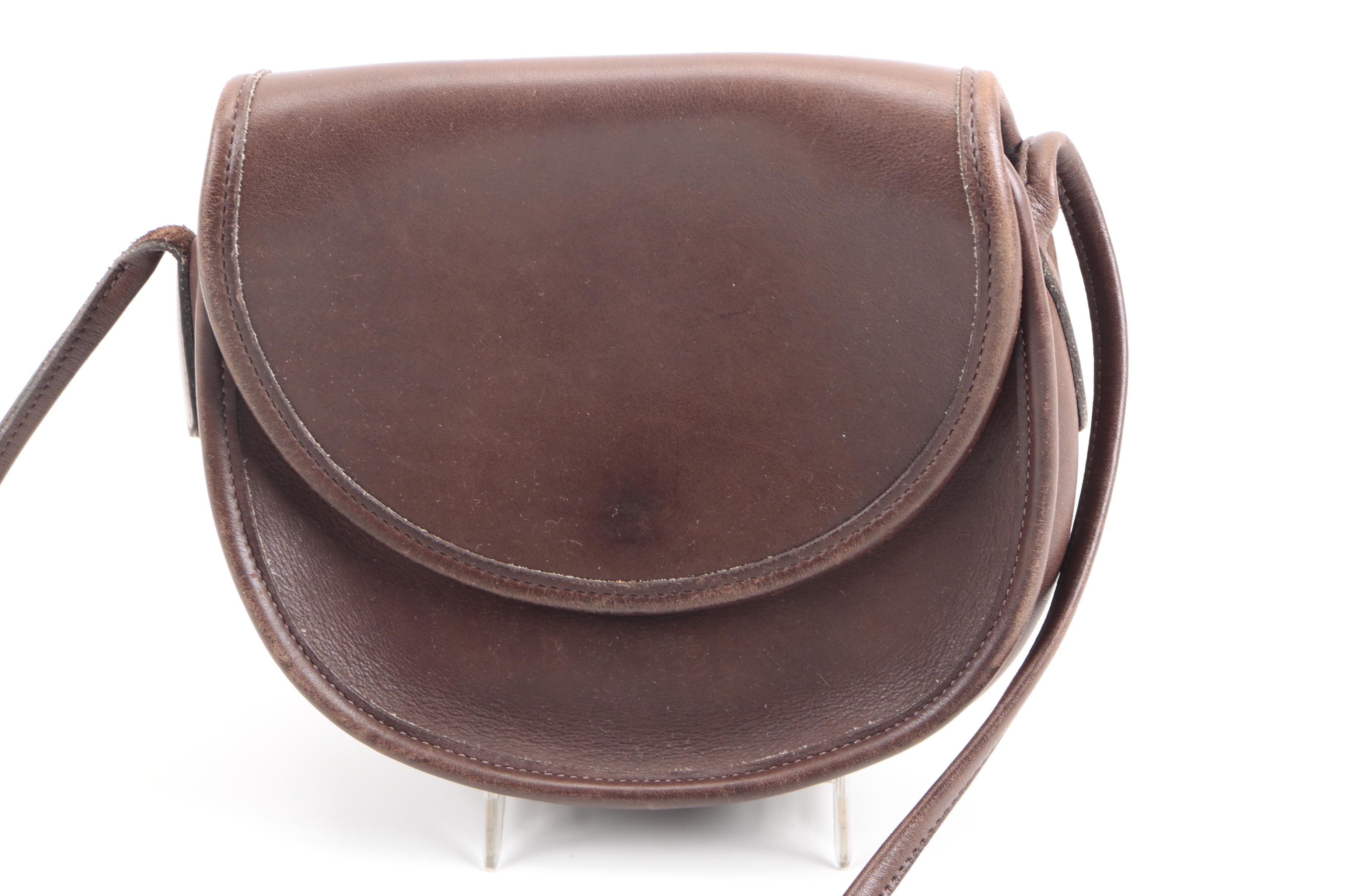 Vintage Coach Brown Leather Crossbody Bag