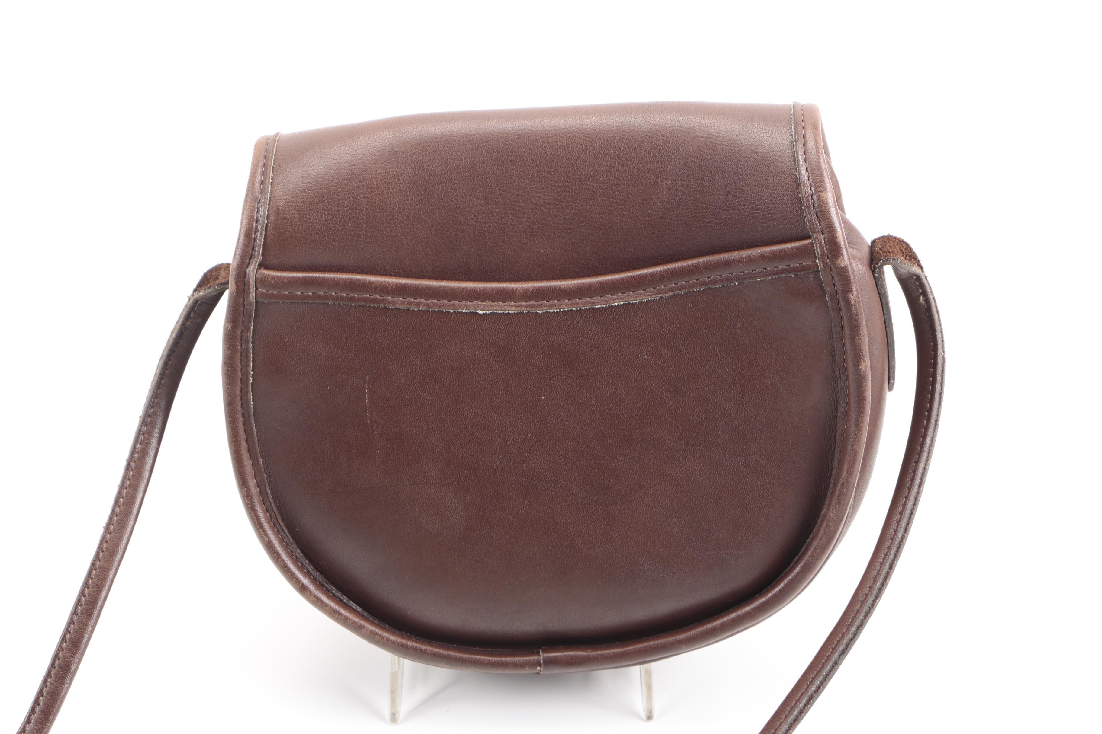 Vintage Coach Brown Leather Crossbody Bag