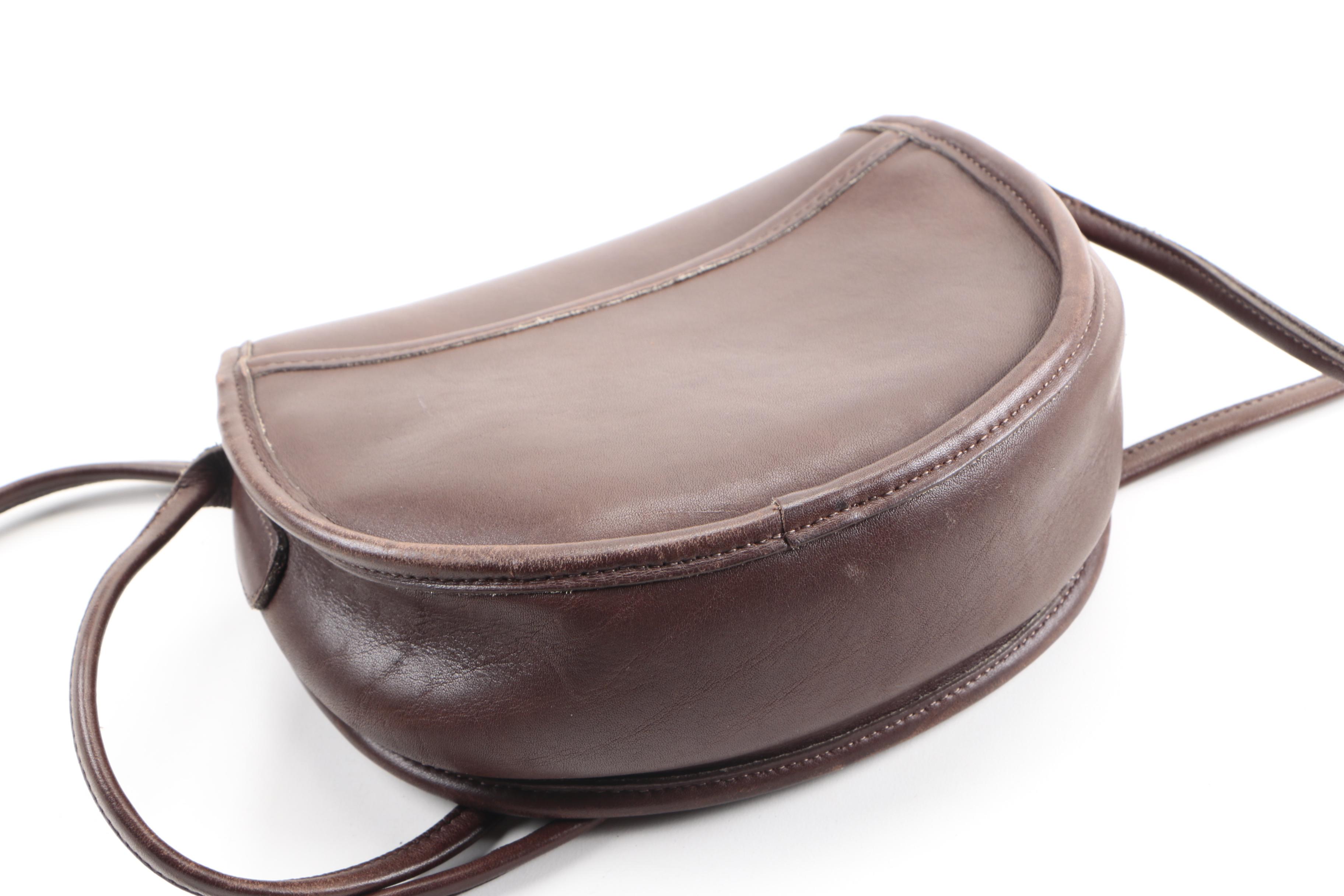 Vintage Coach Brown Leather Crossbody Bag