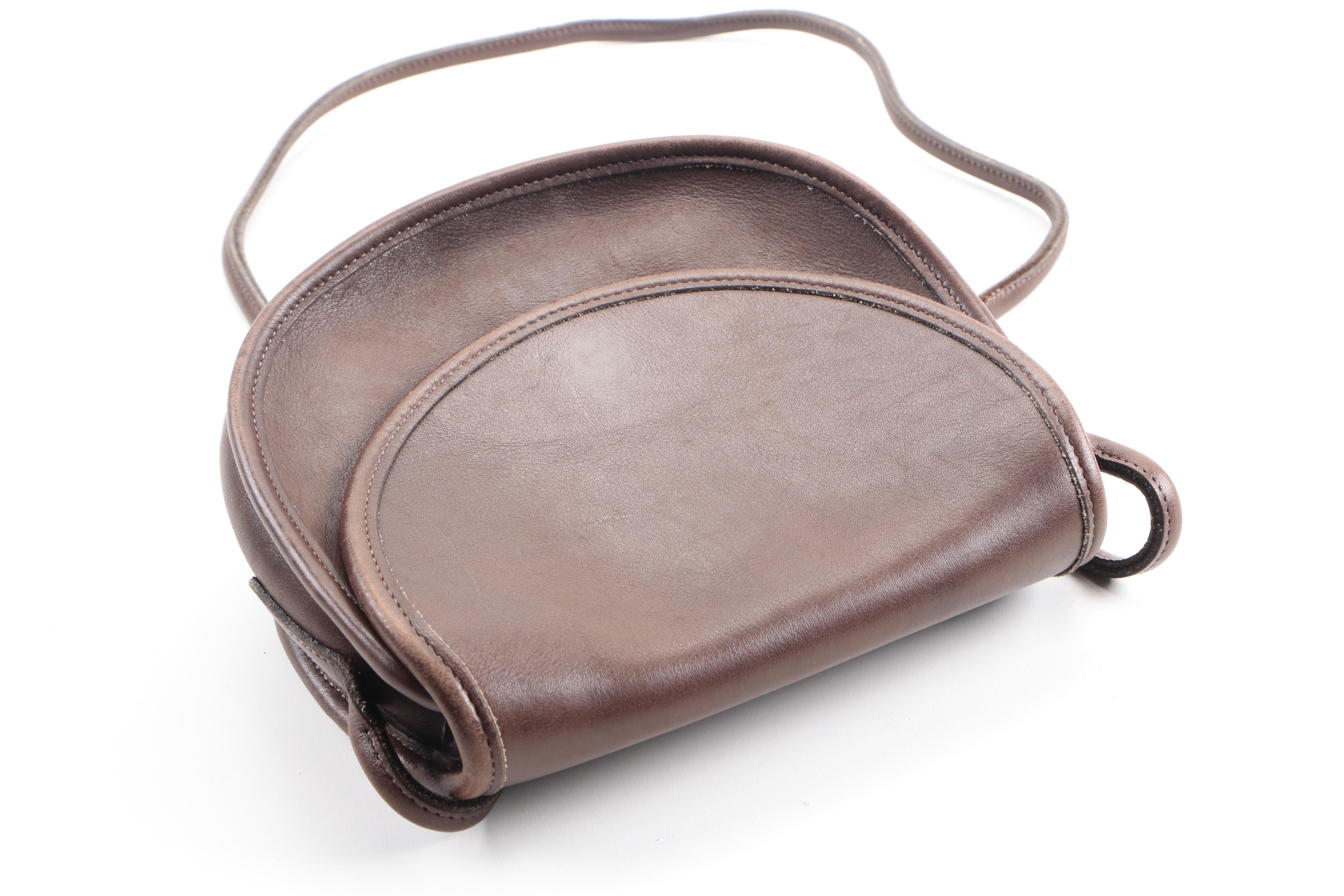 Vintage Coach Brown Leather Crossbody Bag