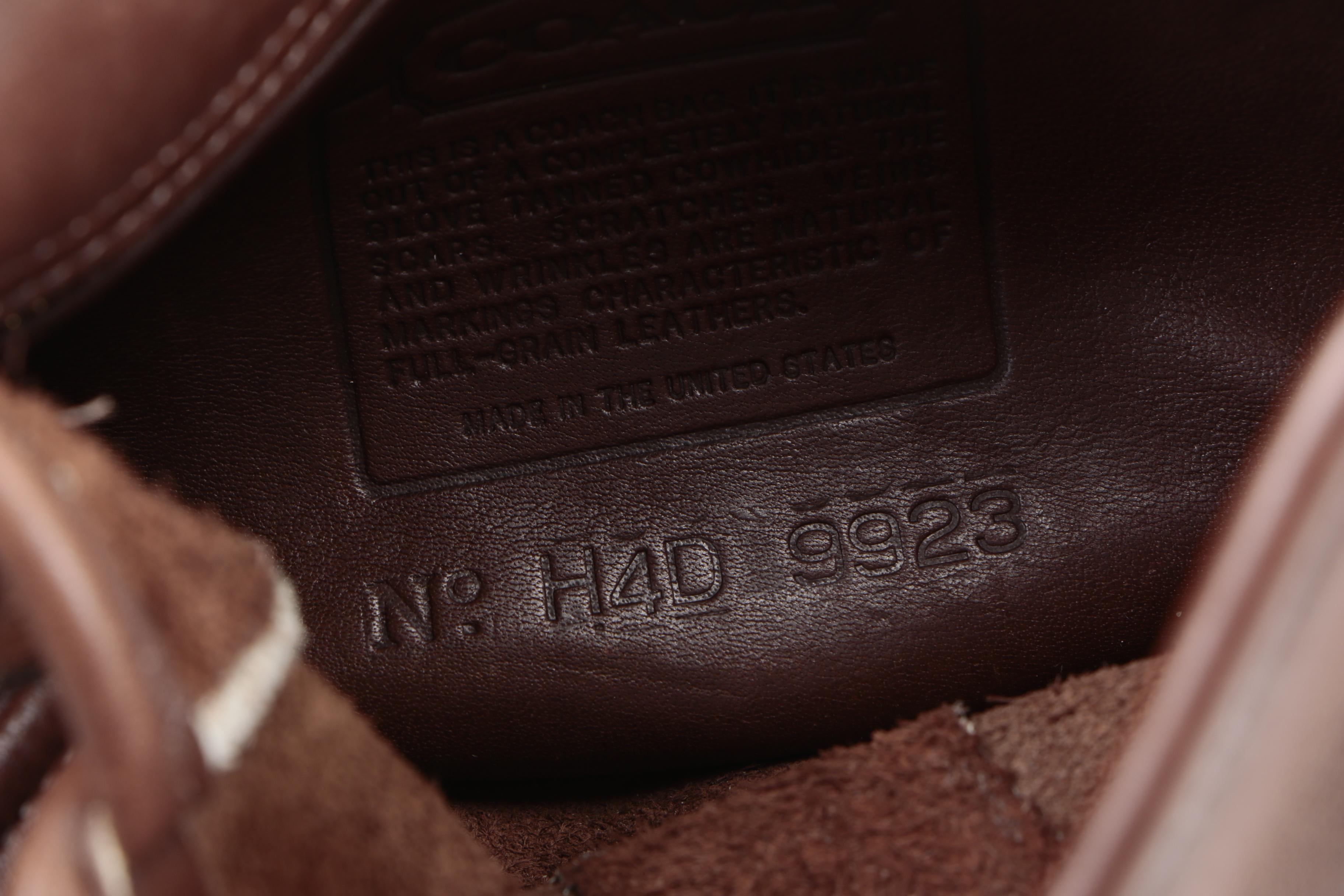 Vintage Coach Brown Leather Crossbody Bag