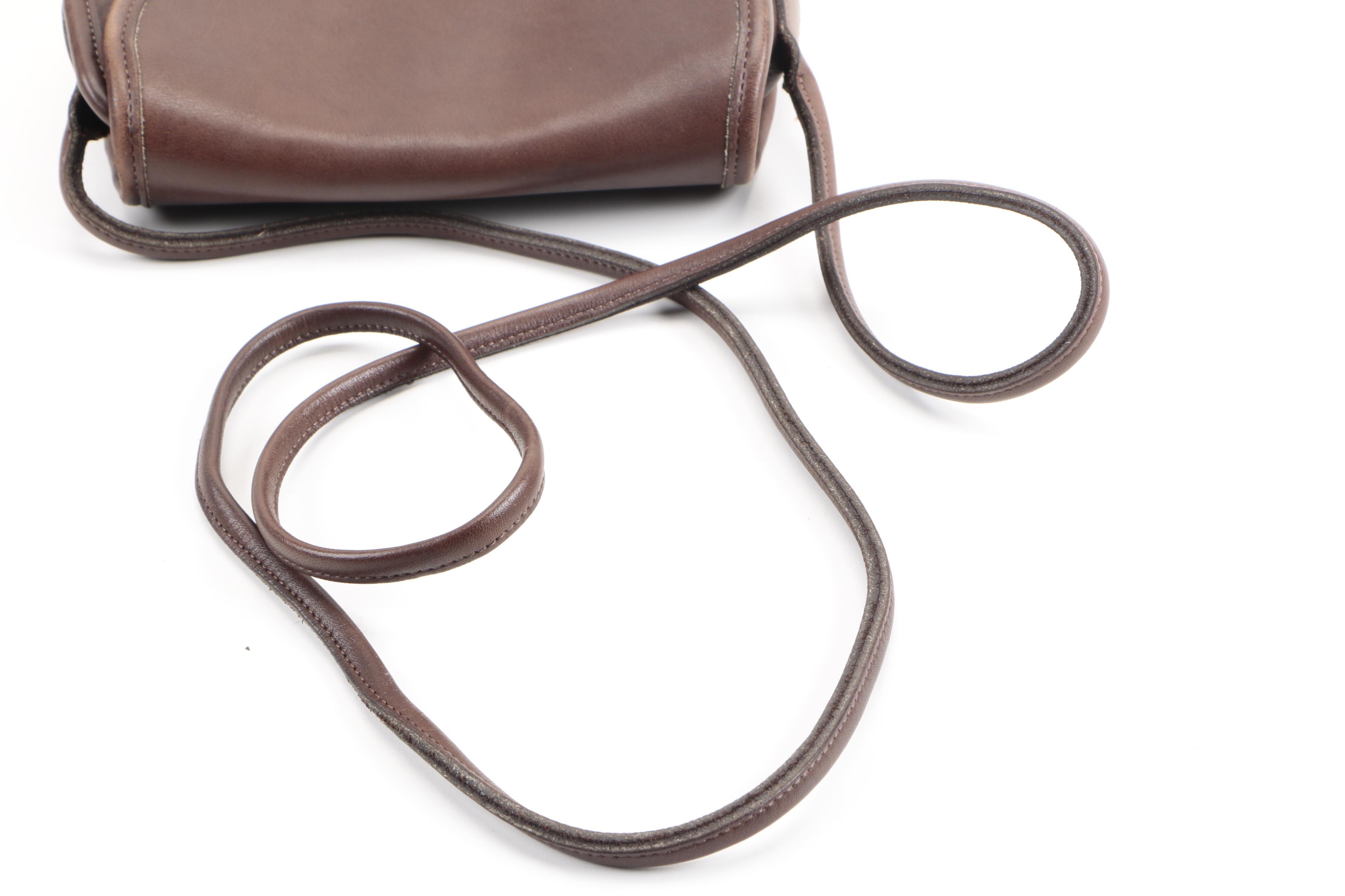 Vintage Coach Brown Leather Crossbody Bag