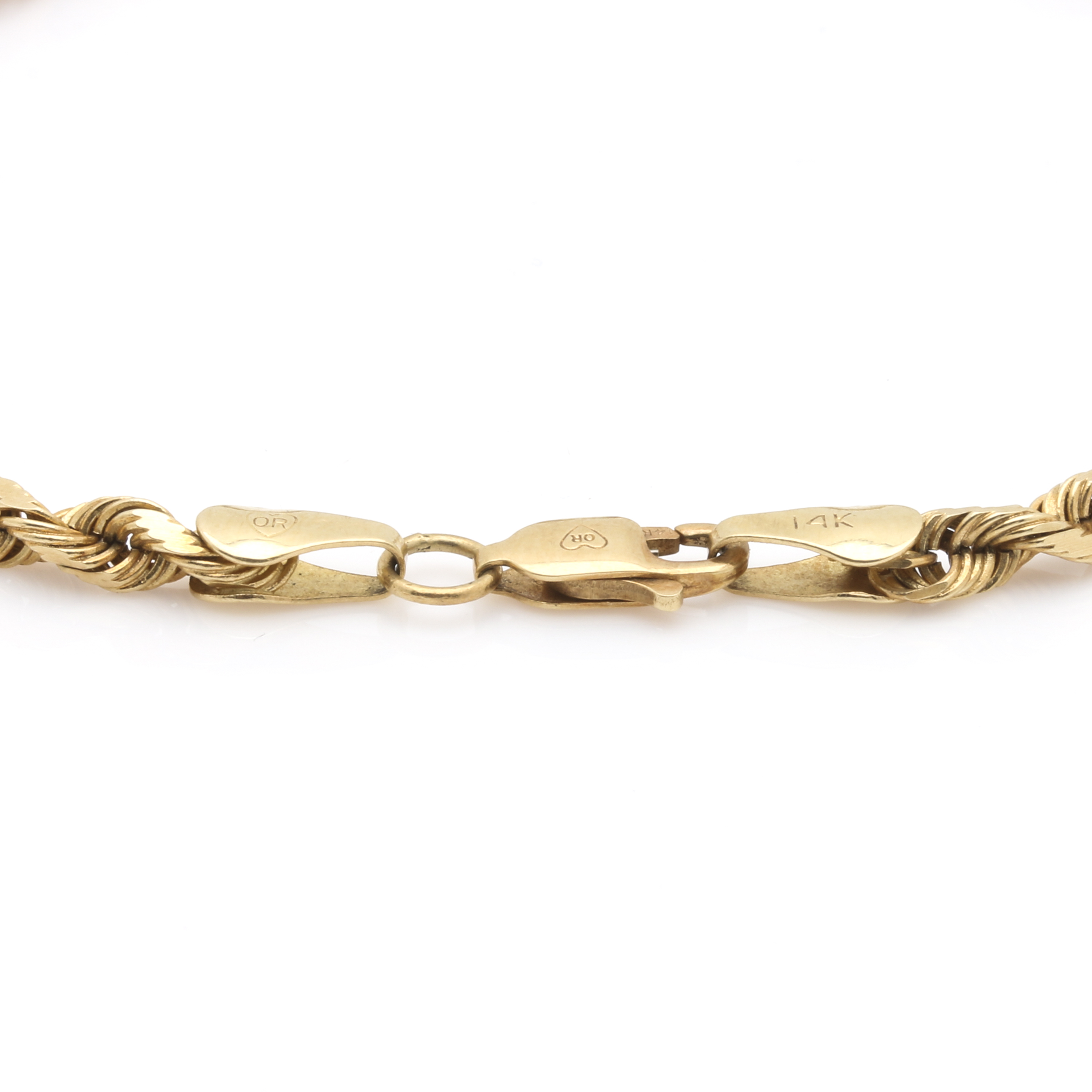 14K Yellow Gold Rope Bracelet