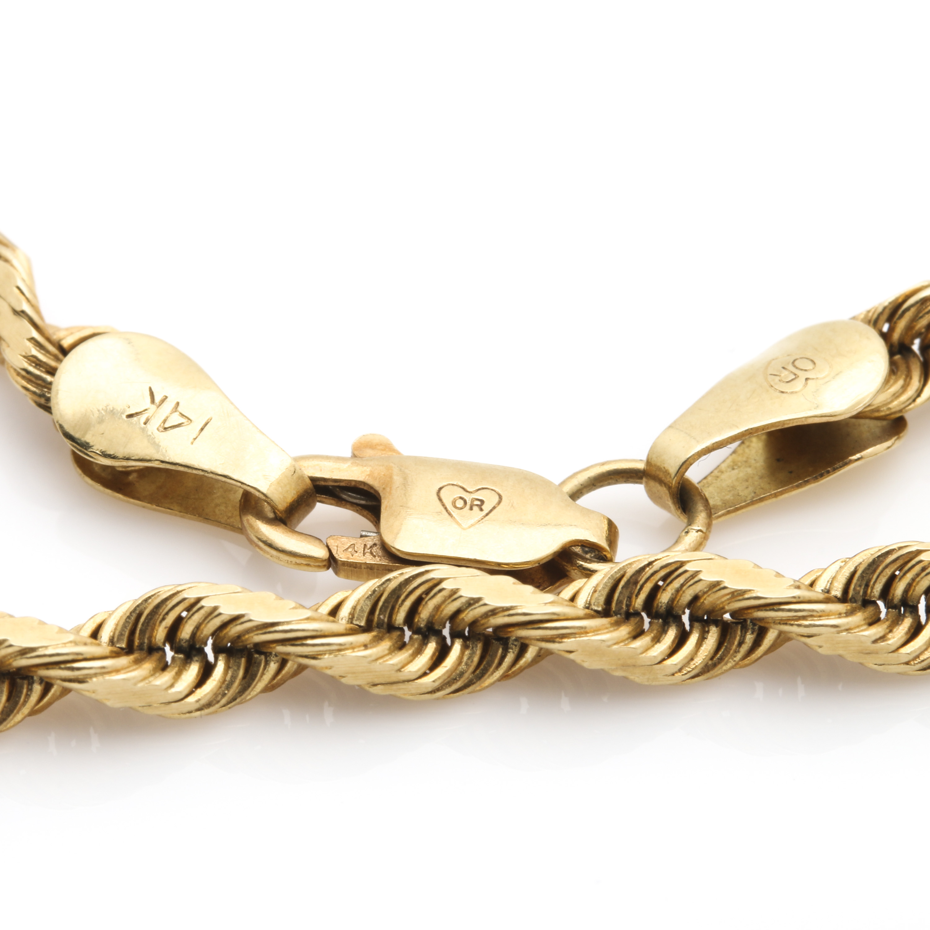 14K Yellow Gold Rope Bracelet