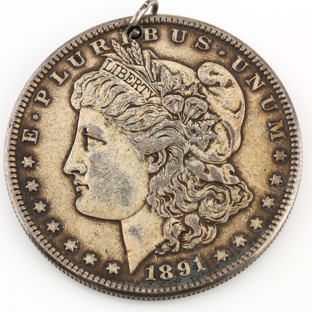 1891 and 1921 Morgan Dollar Love Tokens