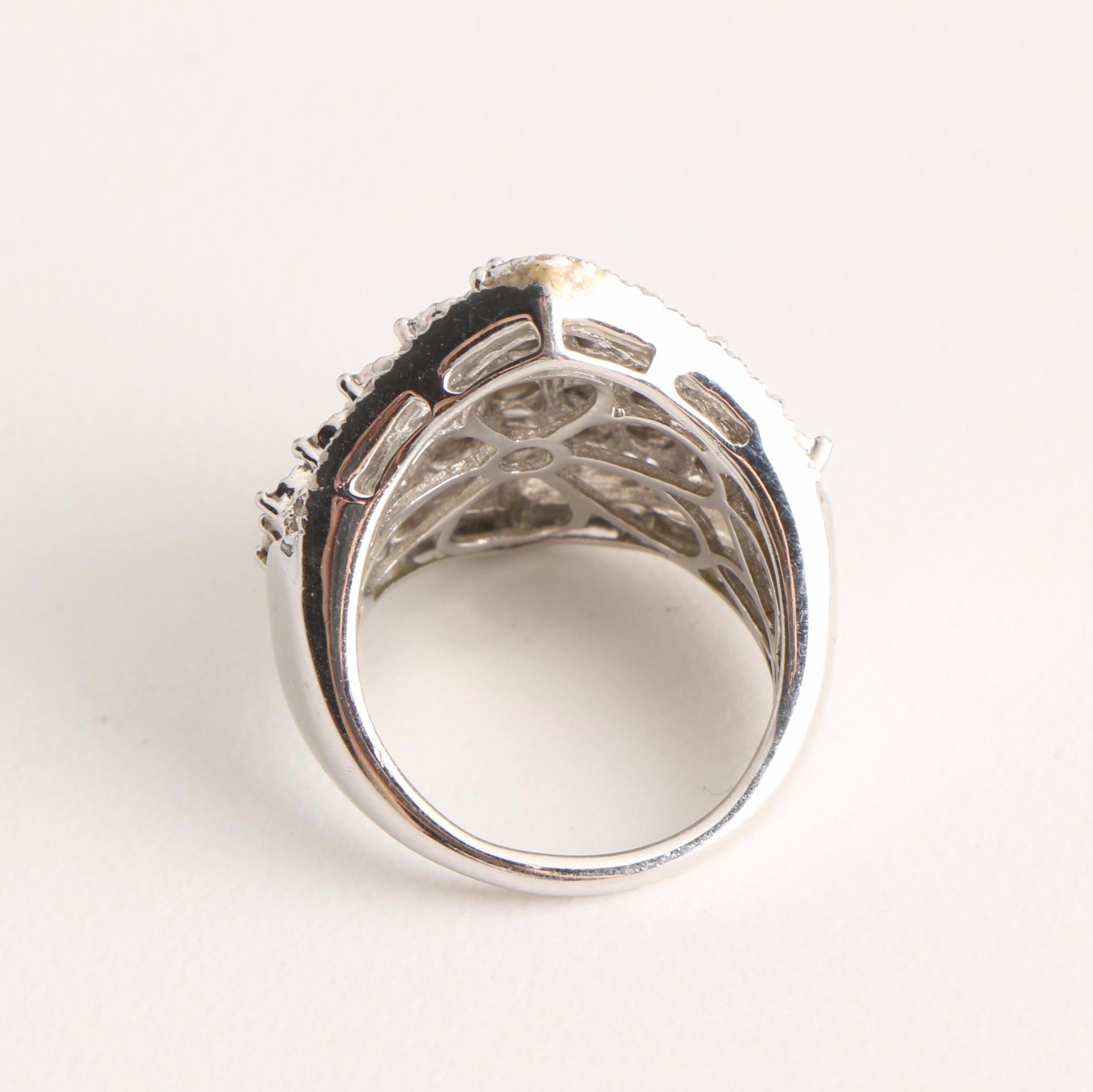 Sterling Silver Bracelet and Ring with Diamonds