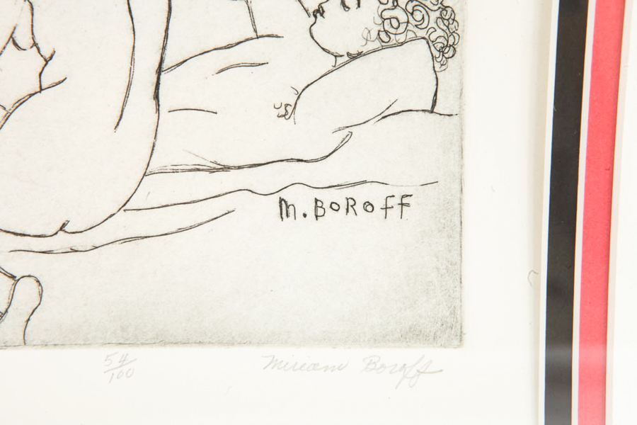 Miriam Boroff Original Etching "Nudes"