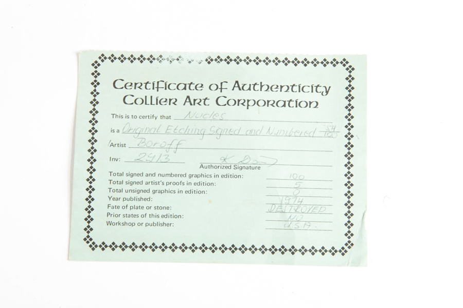 Miriam Boroff Original Etching "Nudes"