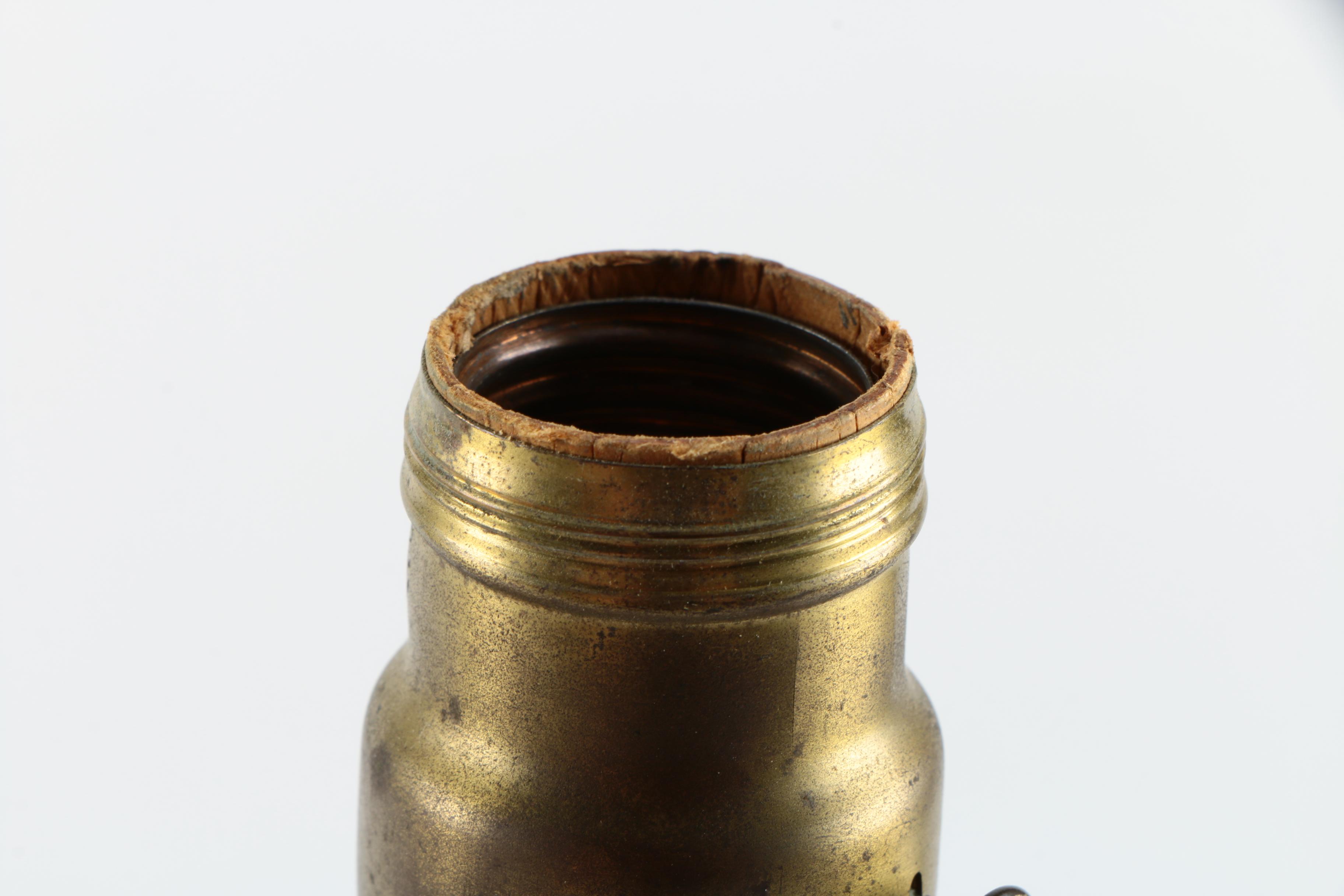 Vintage Candelabra Table Lamp with Hurricane Shades