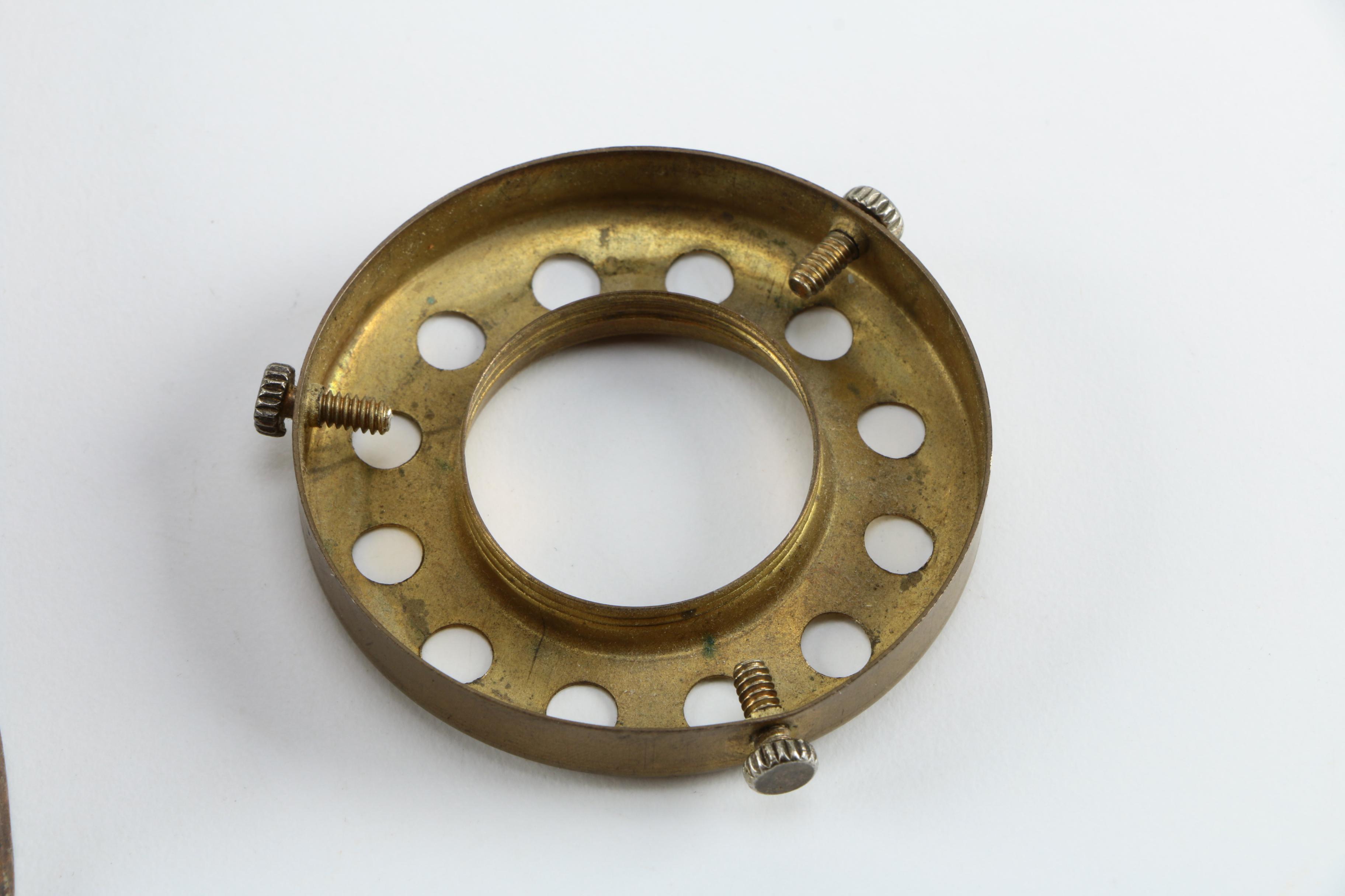 Vintage Candelabra Table Lamp with Hurricane Shades