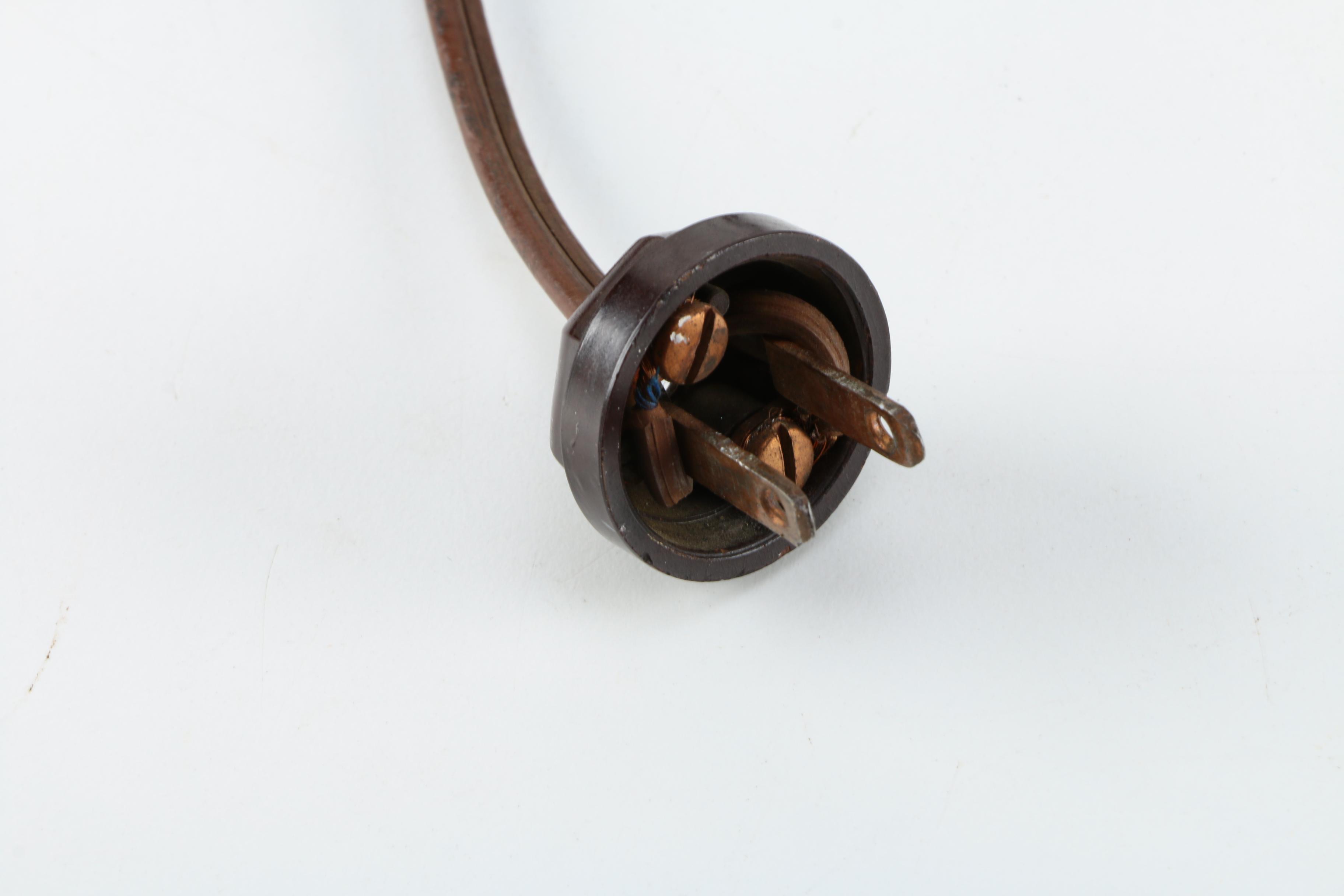 Vintage Candelabra Table Lamp with Hurricane Shades