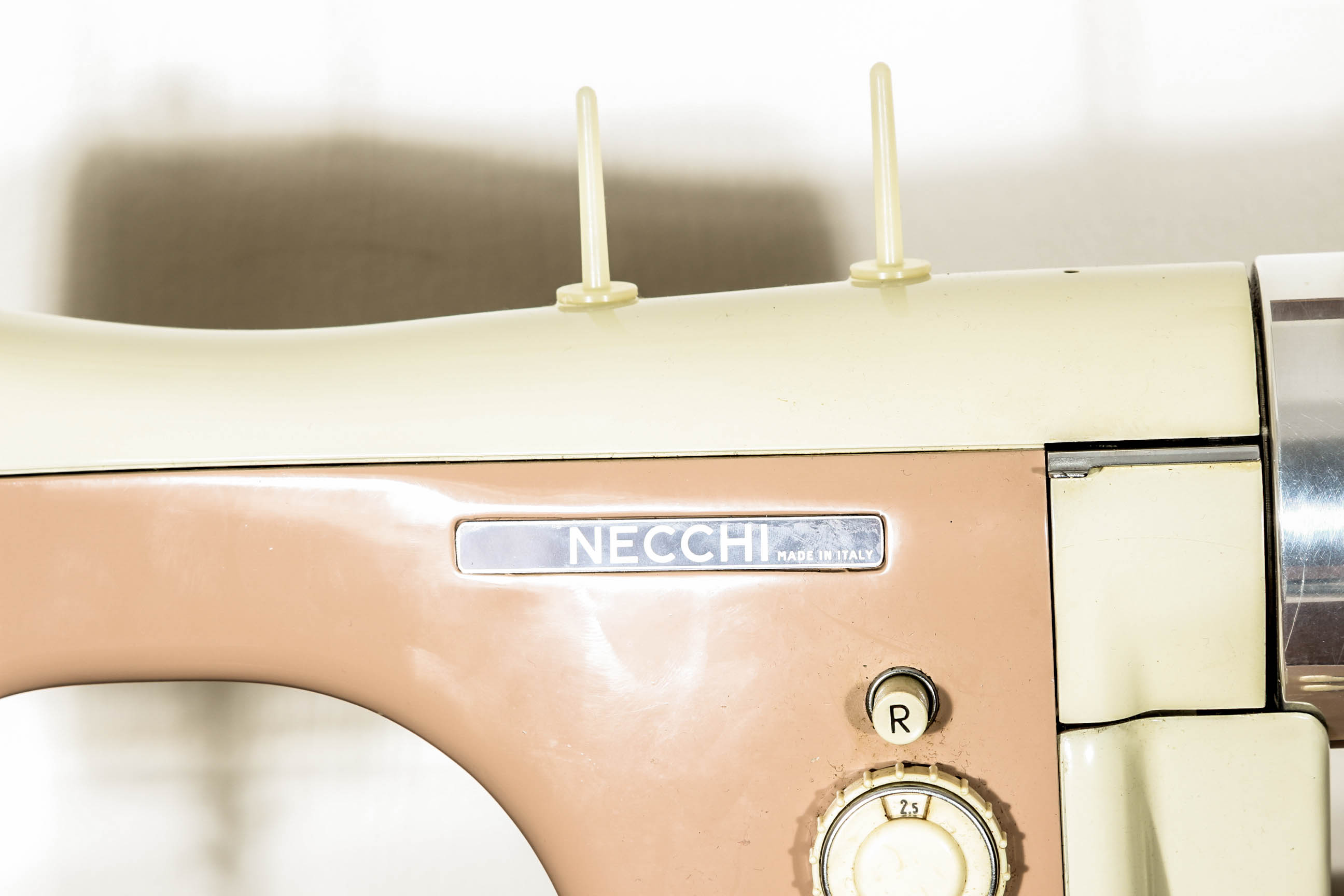 Necchi Sewing Machine, Table, and Chair