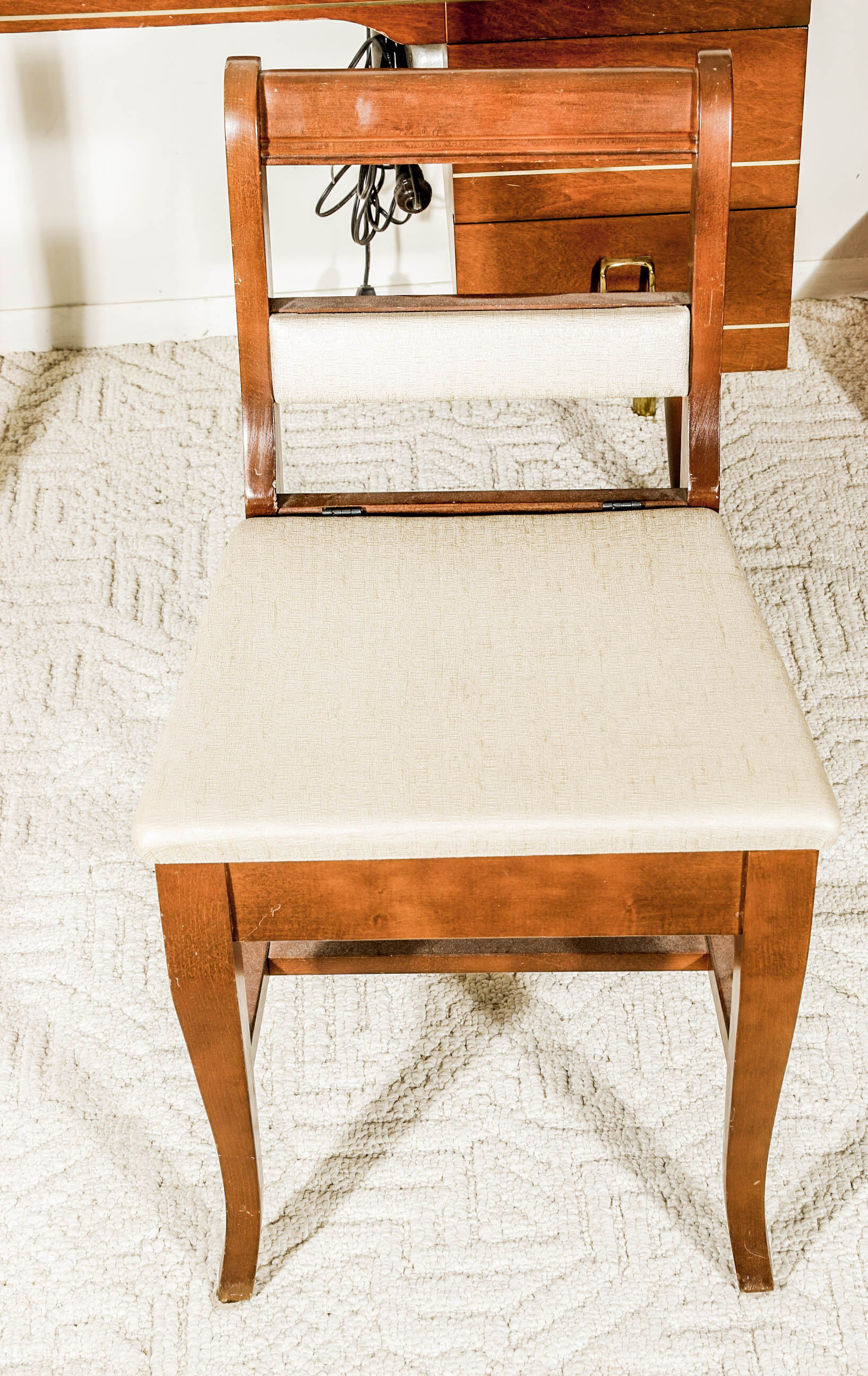Necchi Sewing Machine, Table, and Chair
