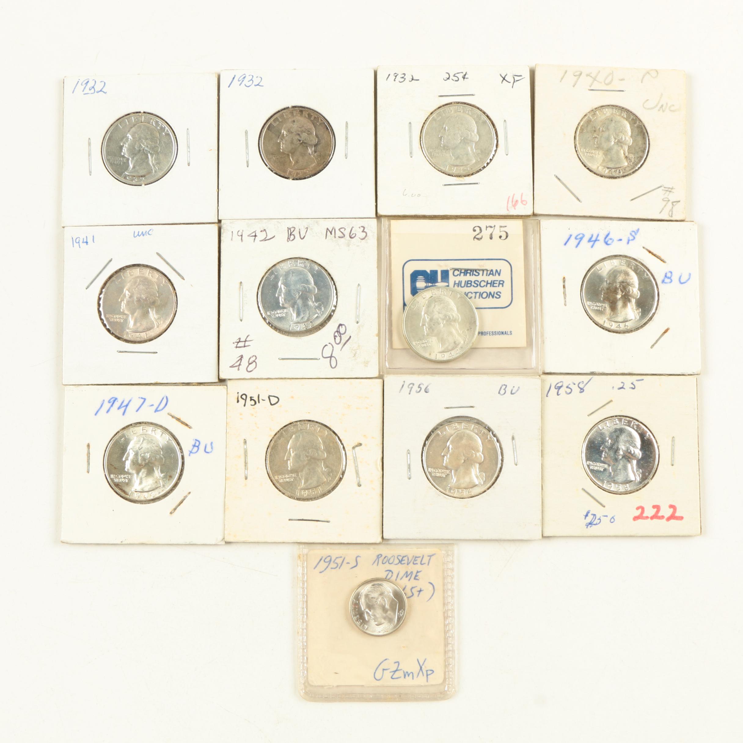 Silver Washington Quarters